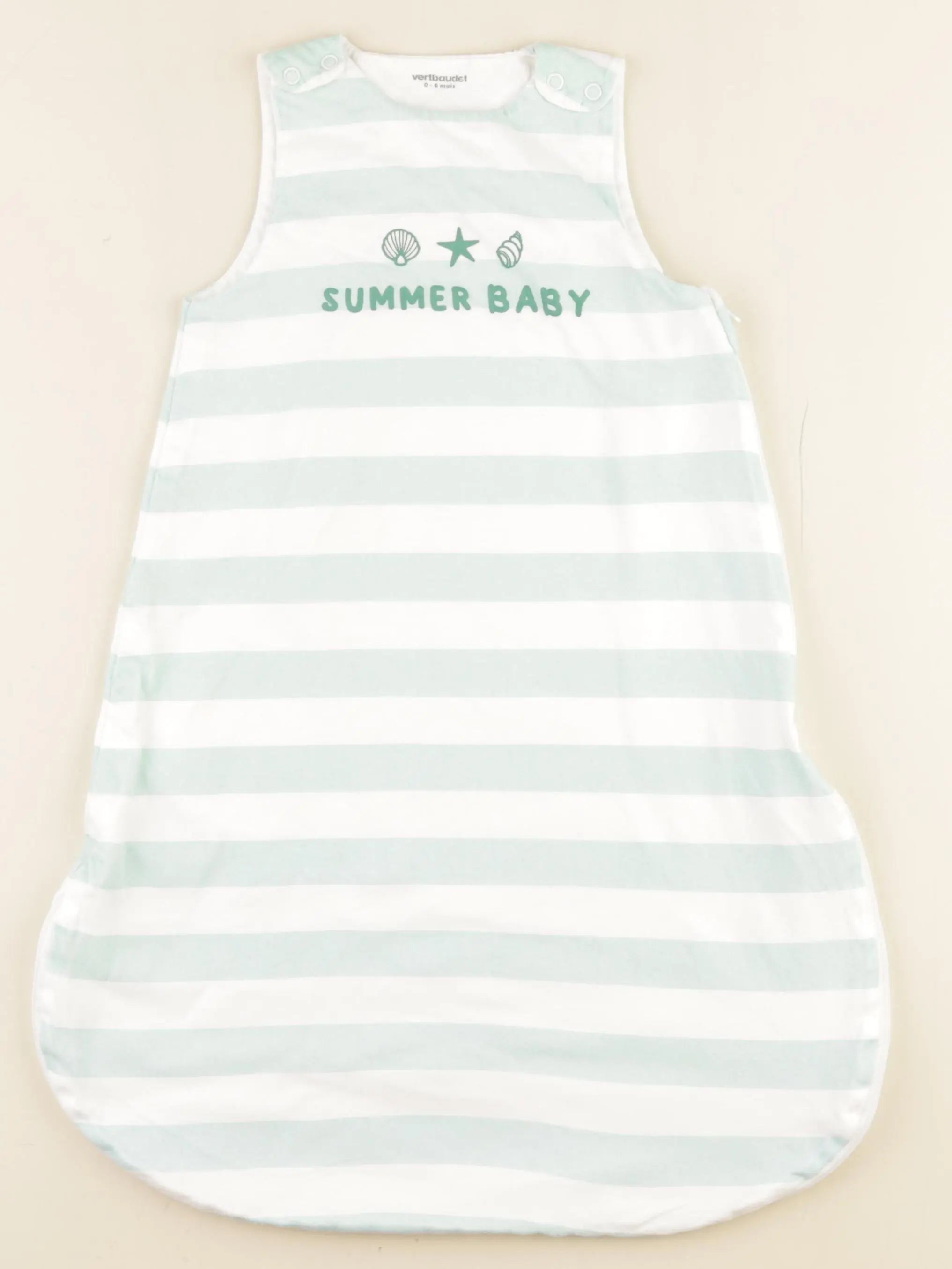 Vertbaudet - gigoteuse TOG 1 blanc, vert - 0/6 mois