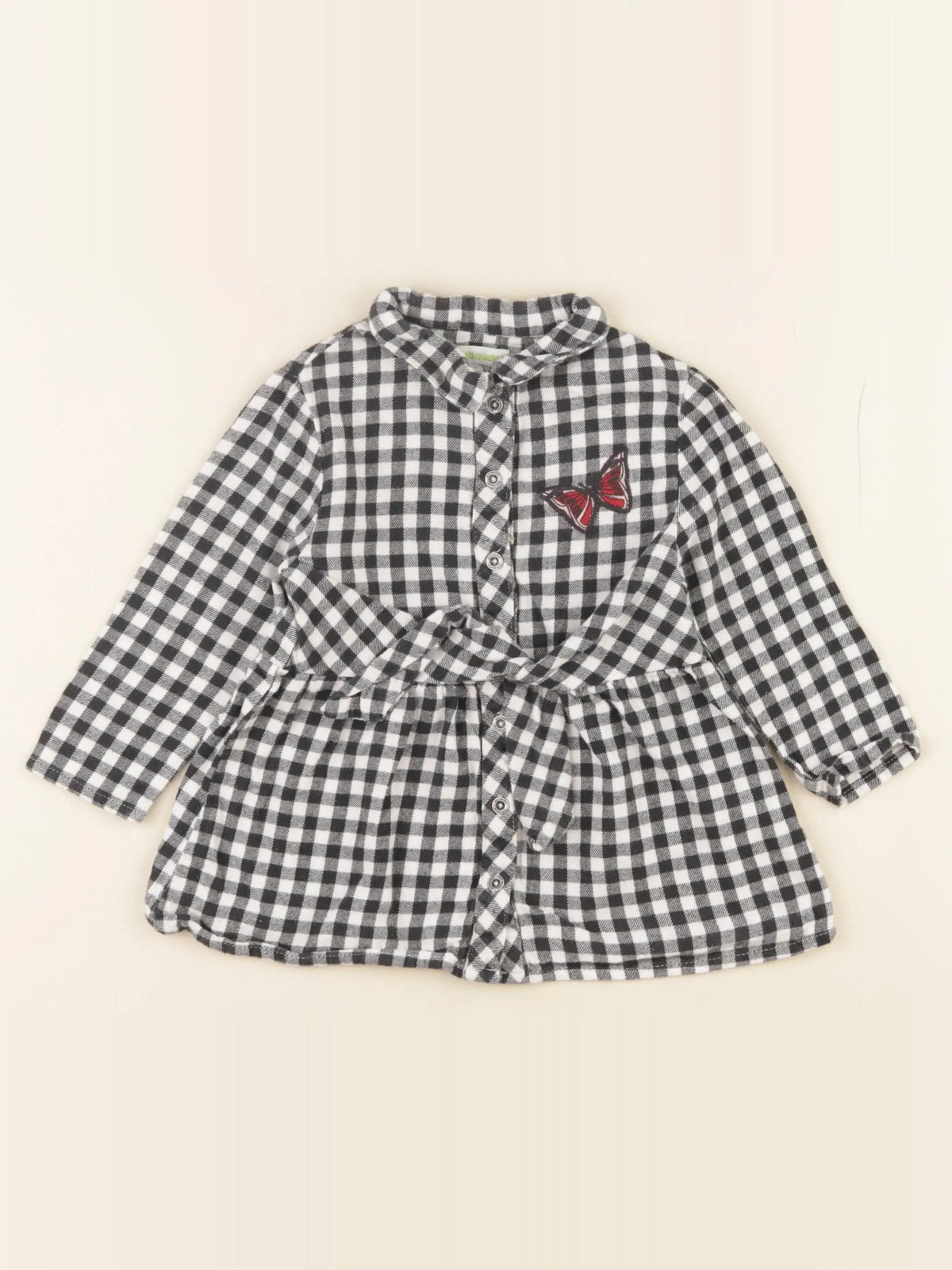 Vertbaudet - blouse noir, blanc - 2 ans