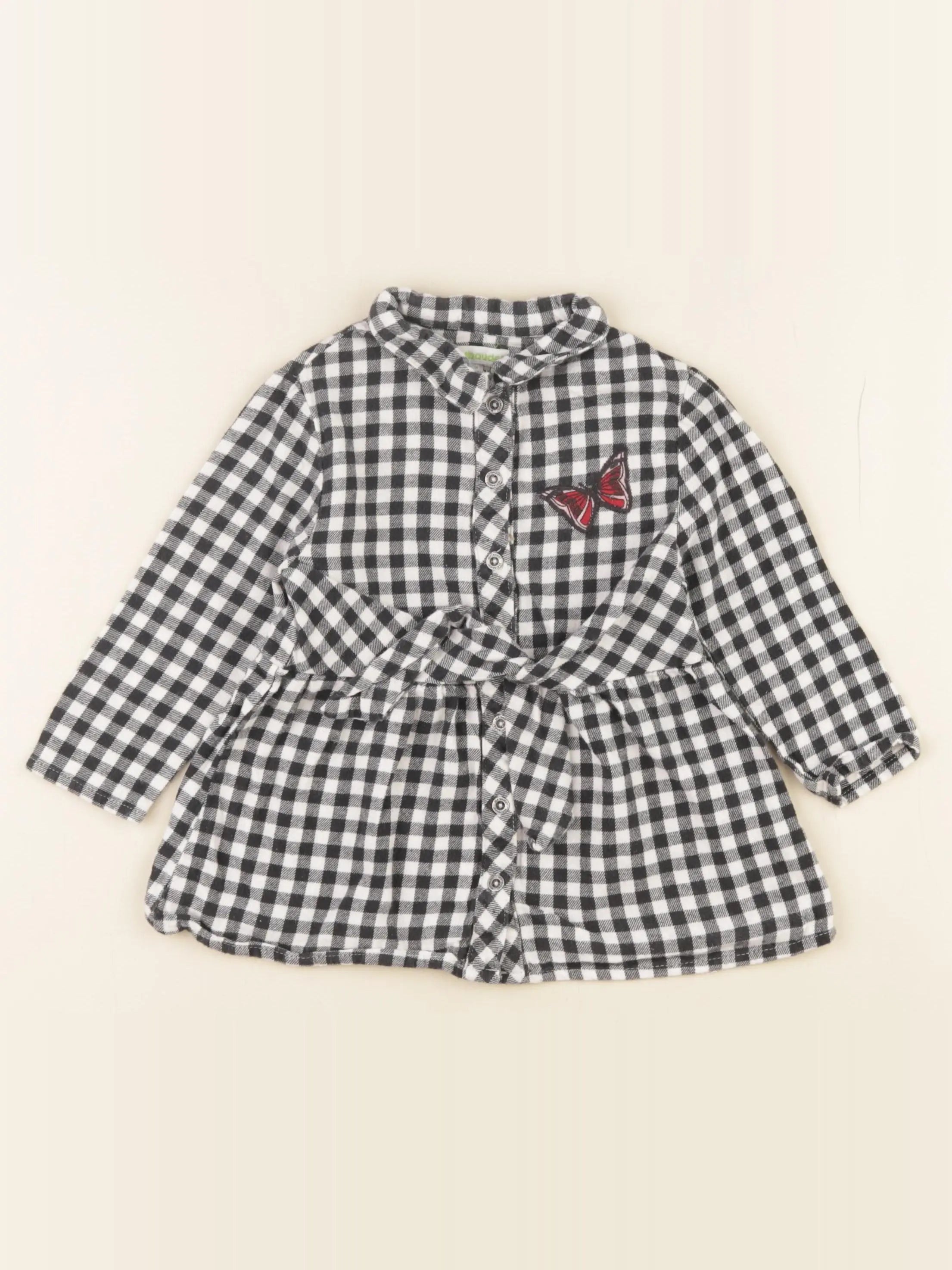 Vertbaudet - blouse noir, blanc - 2 ans