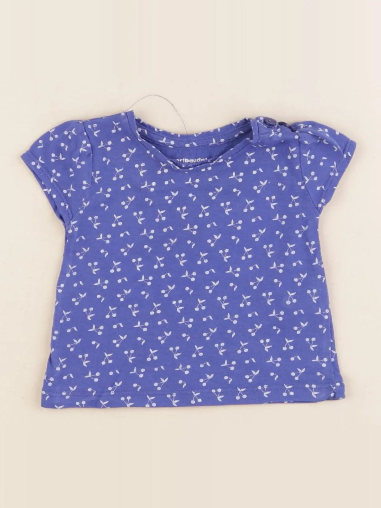 Vertbaudet - tee-shirt bleu - 3 mois
