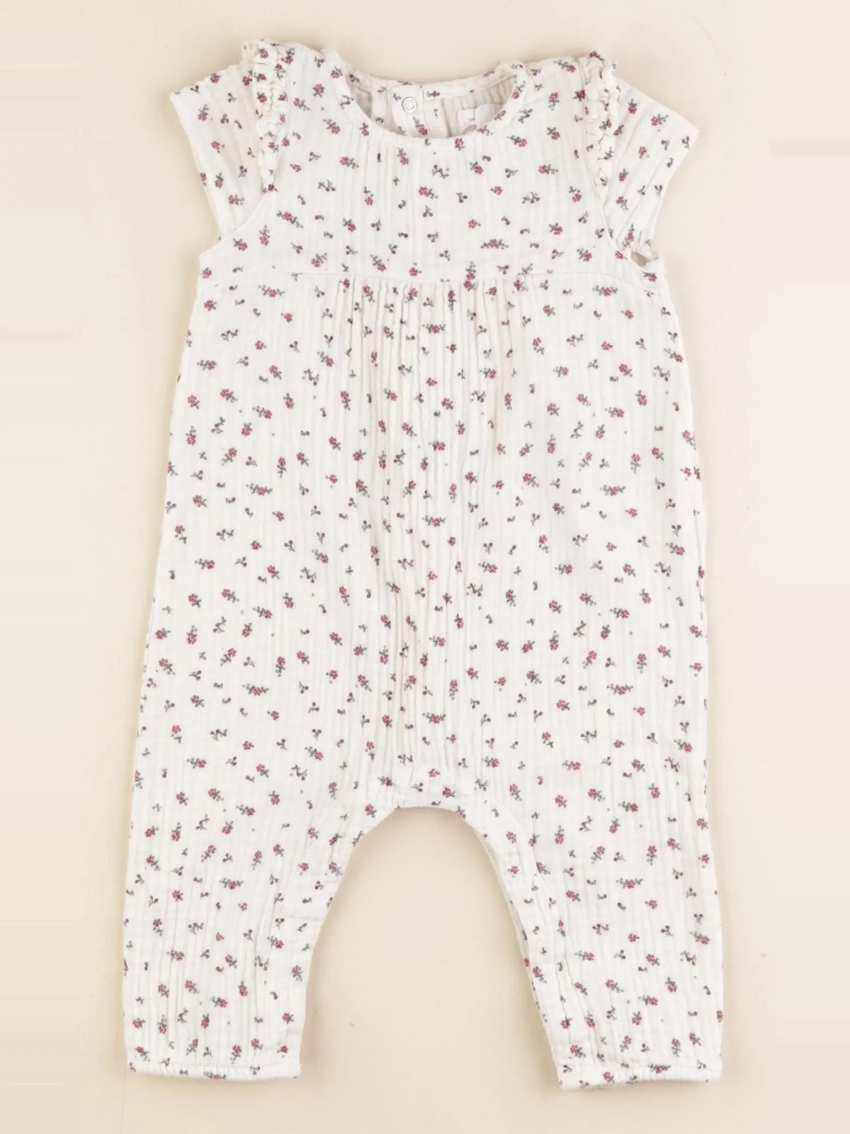 Vertbaudet - combinaison beige - 6 mois