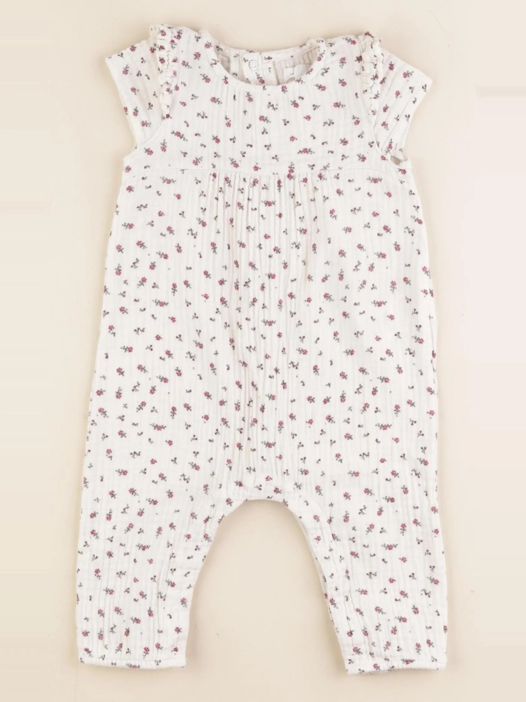 Vertbaudet - combinaison beige - 6 mois
