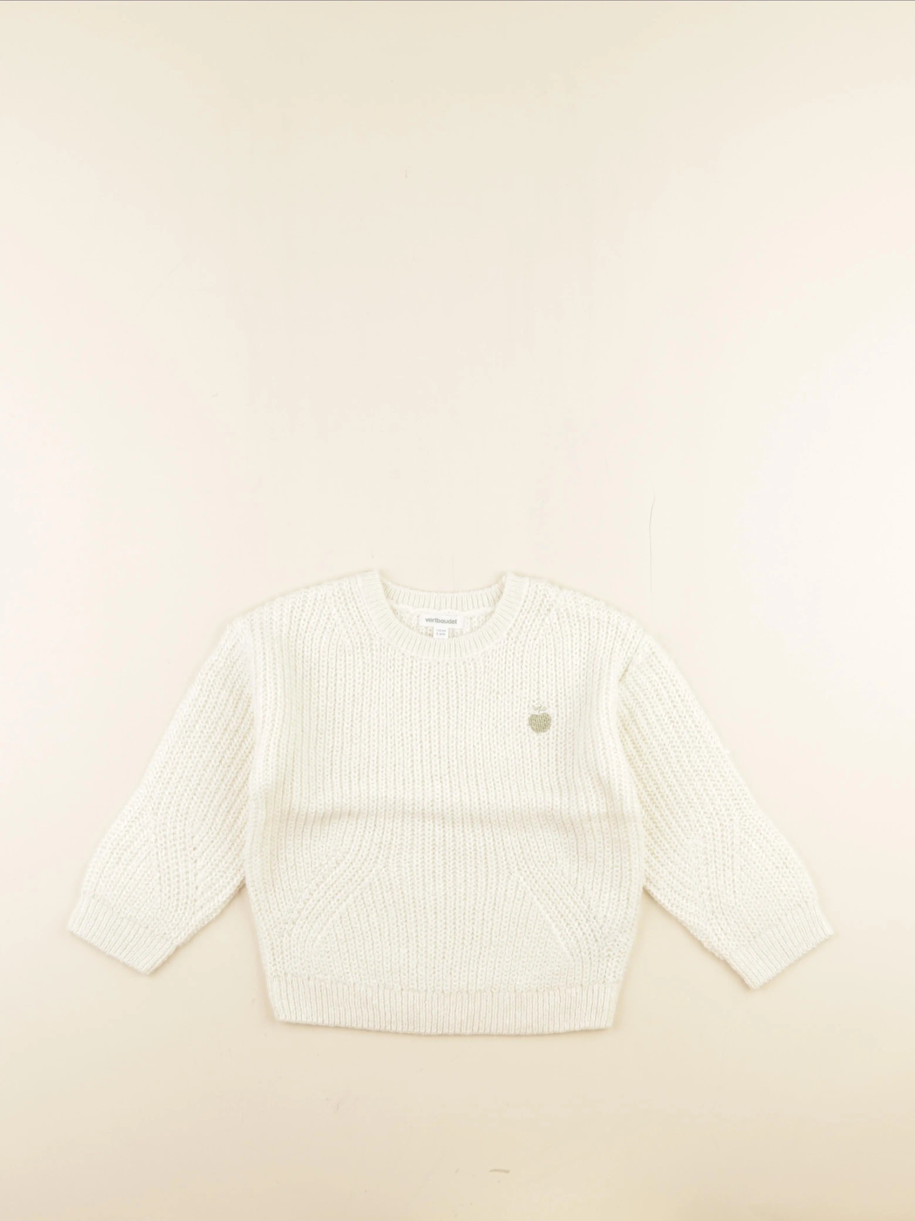 Vertbaudet - pull beige - 5 ans