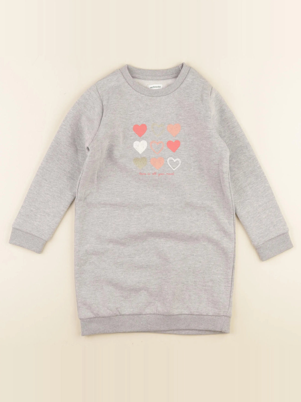 Vertbaudet - robe noir, gris - 5 ans