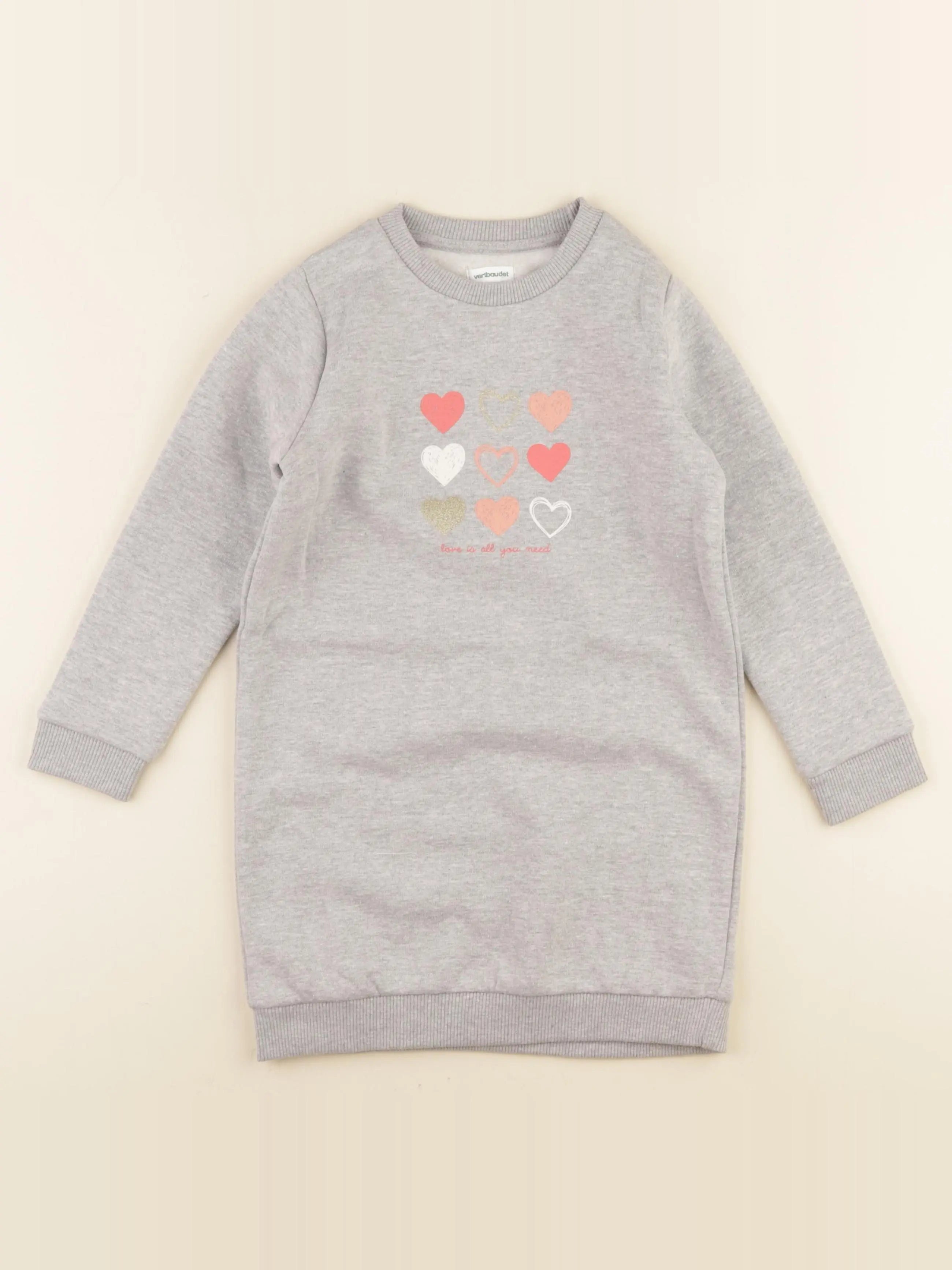 Vertbaudet - robe noir, gris - 5 ans