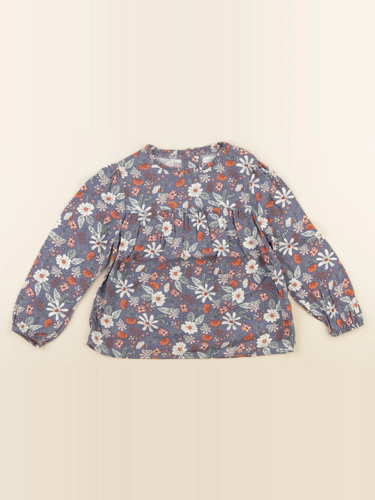 Vertbaudet - blouse bleu, multicolore - 5 ans