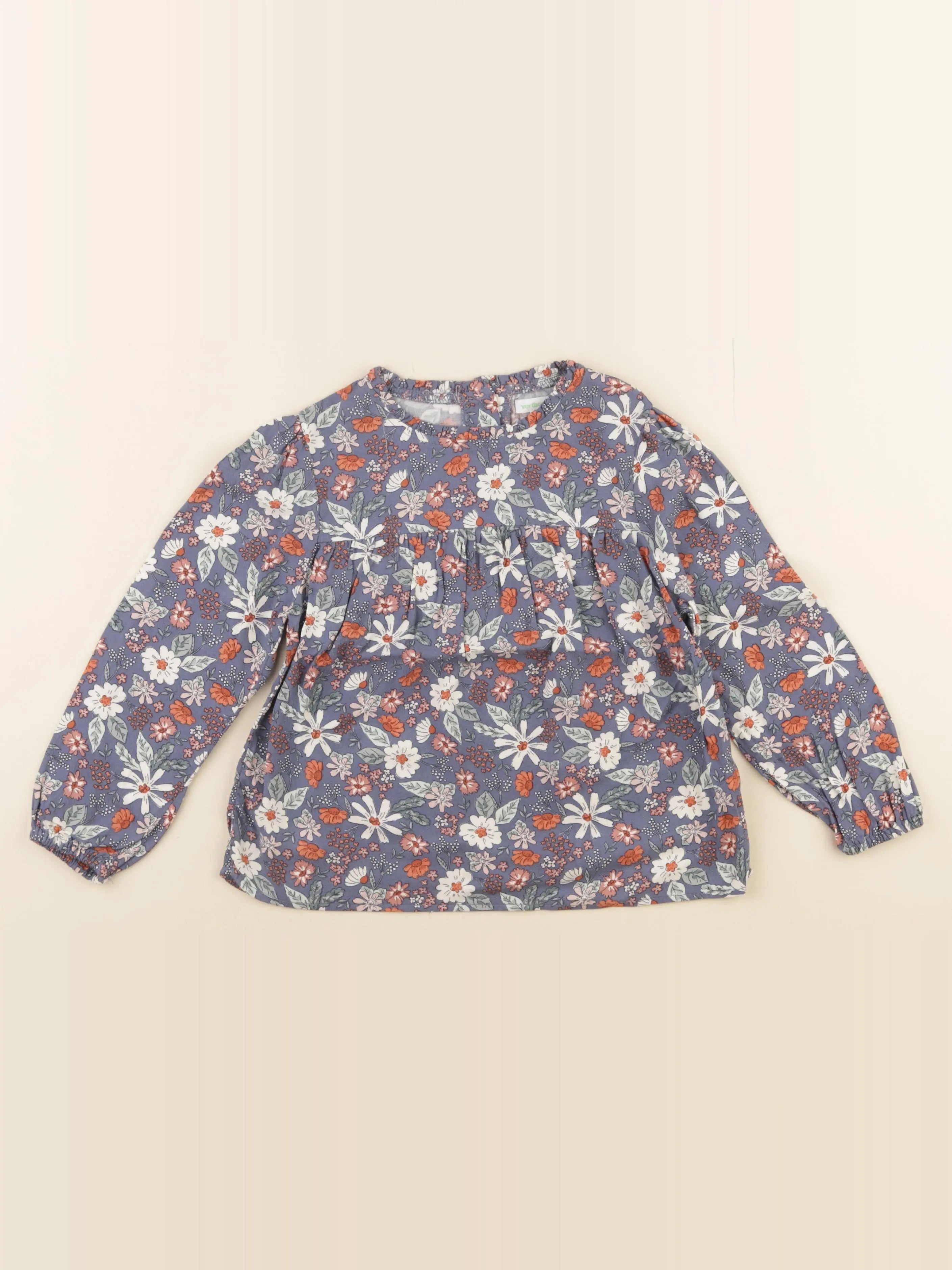 Vertbaudet - blouse bleu, multicolore - 5 ans