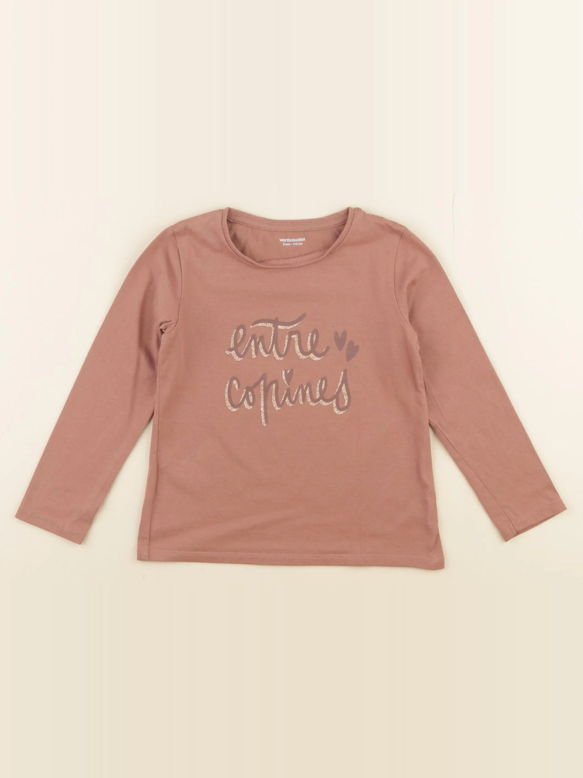 Vertbaudet - tee-shirt marron - 5 ans