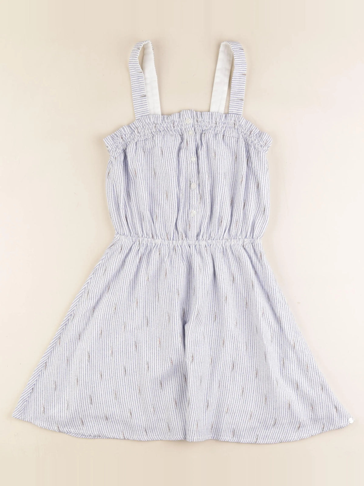 IKKS - robe bleu, blanc, bronze - 10 ans