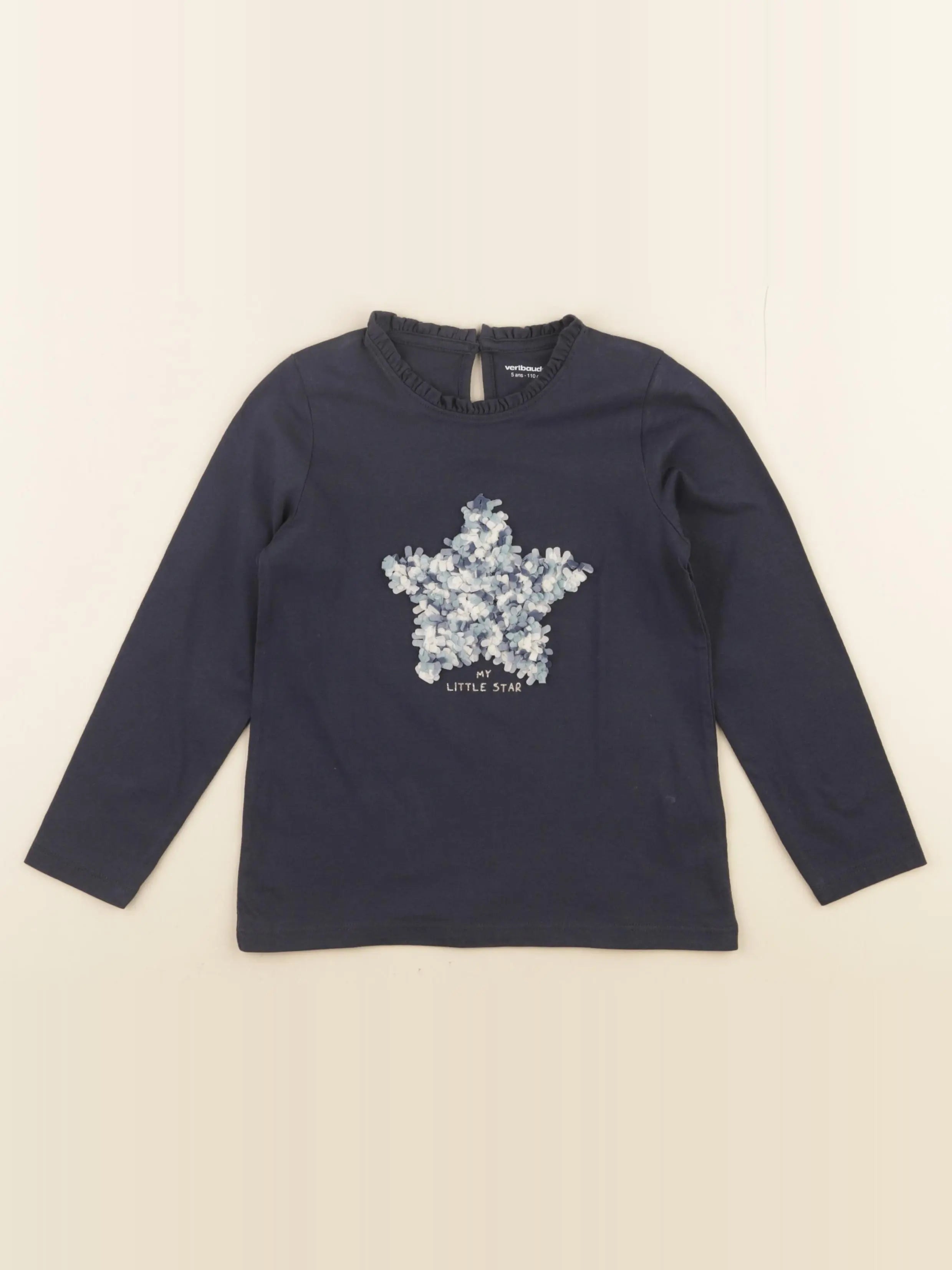 Vertbaudet - tee-shirt bleu - 5 ans