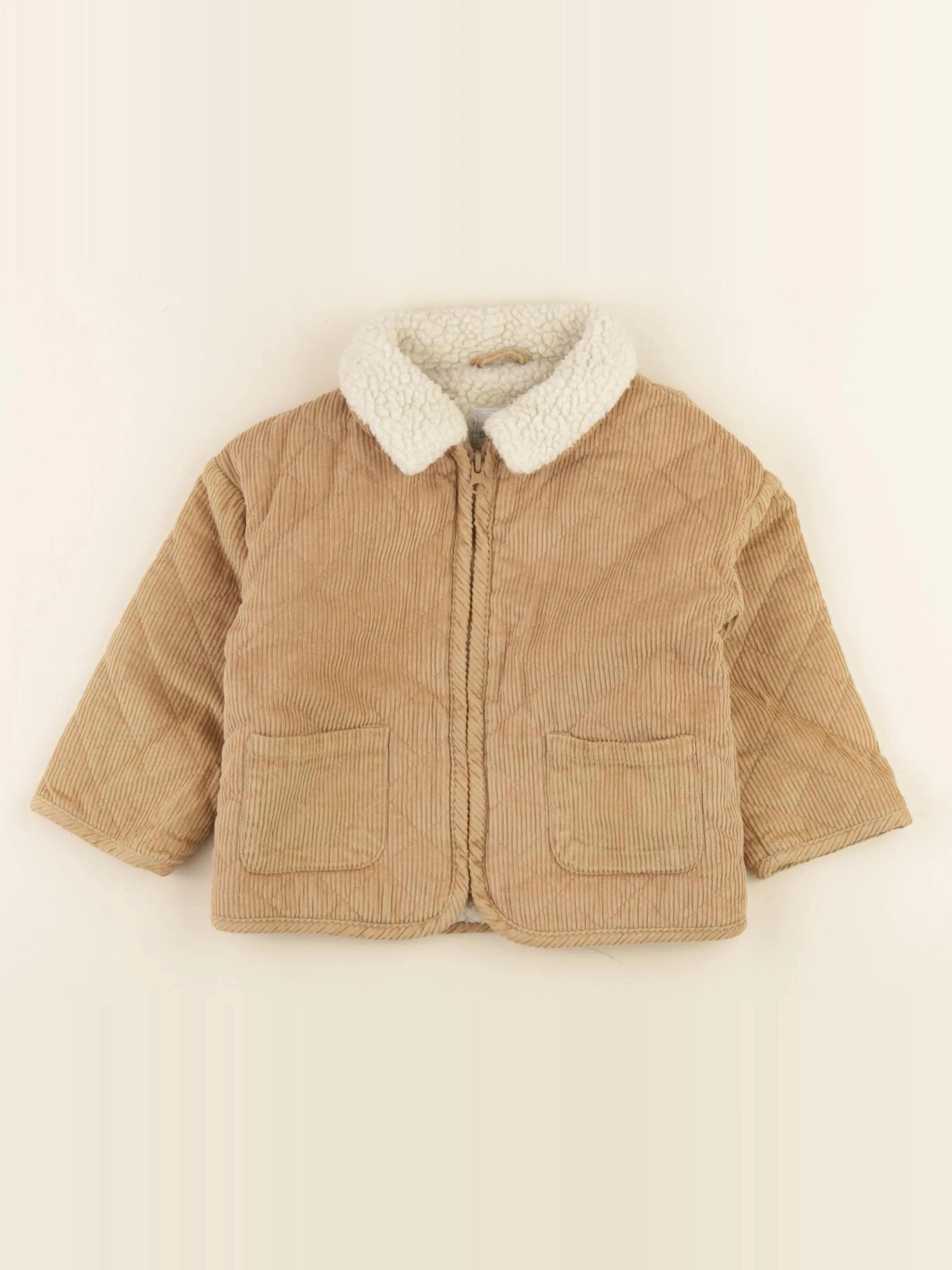 Vertbaudet - veste doublé marron - 2 ans