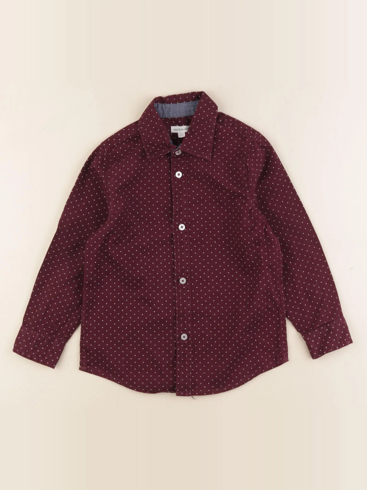 Vertbaudet - chemise coton rouge - 5 ans