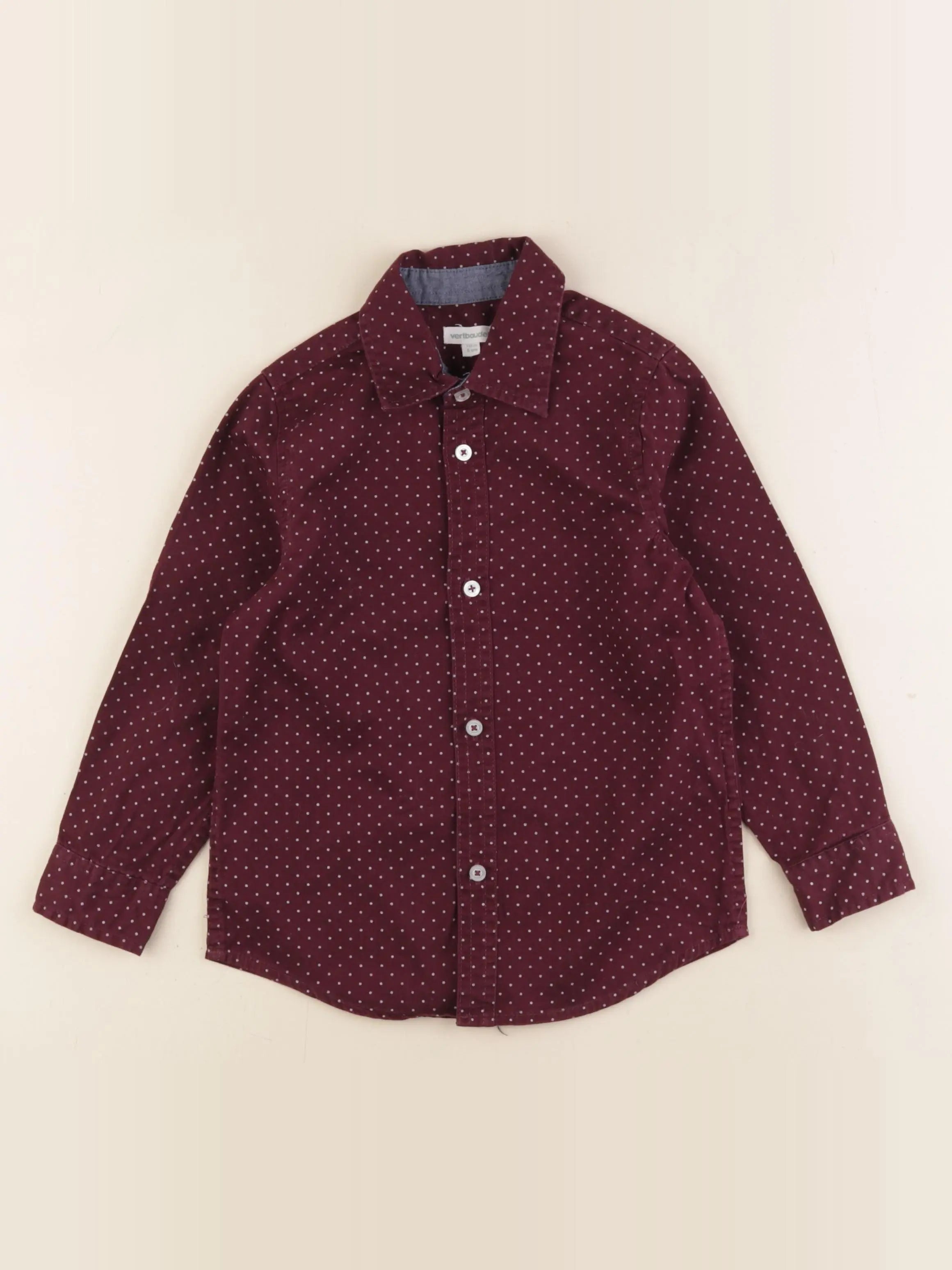 Vertbaudet - chemise coton rouge - 5 ans