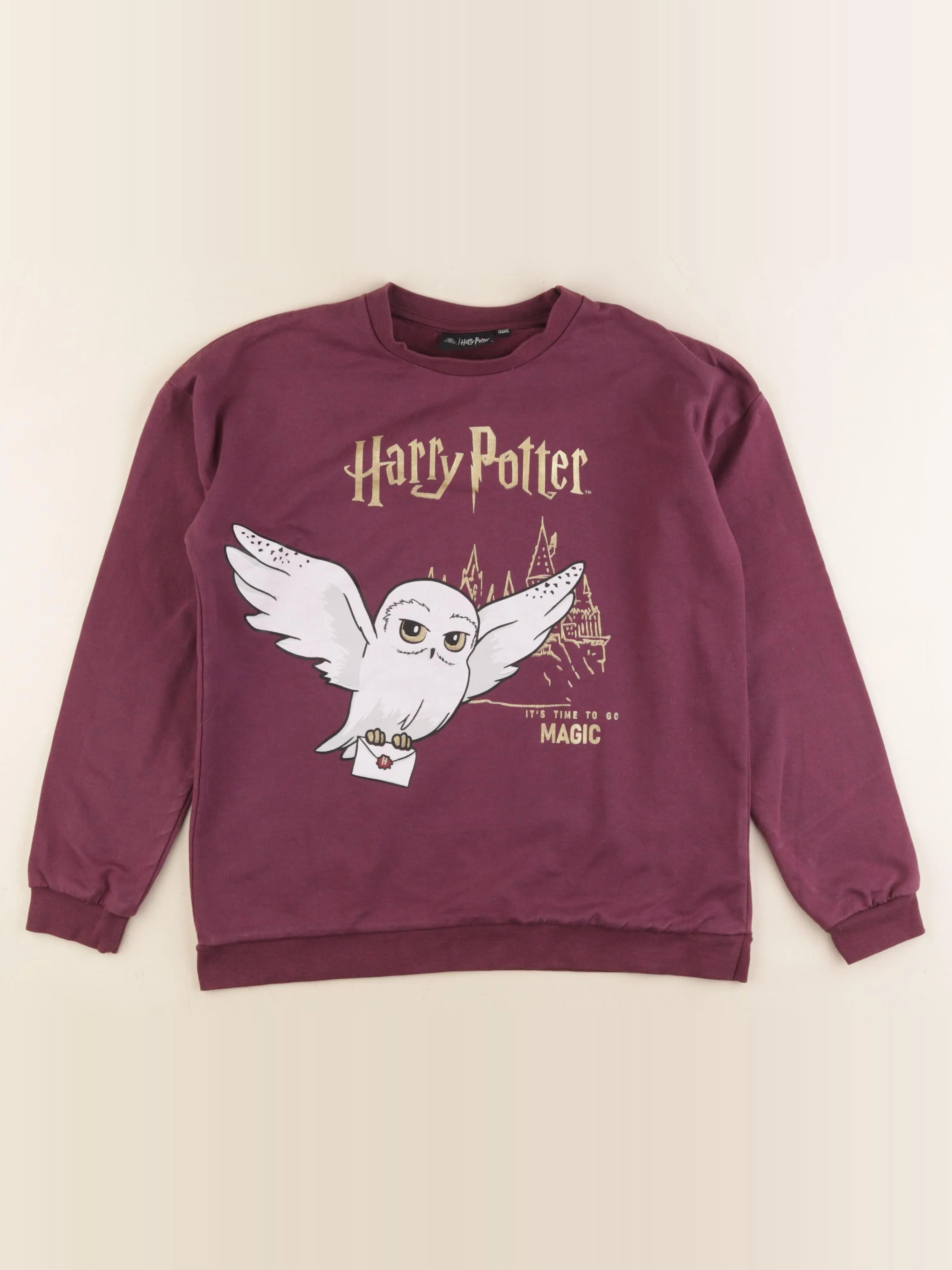 Vertbaudet - sweat or, violet - 14 ans