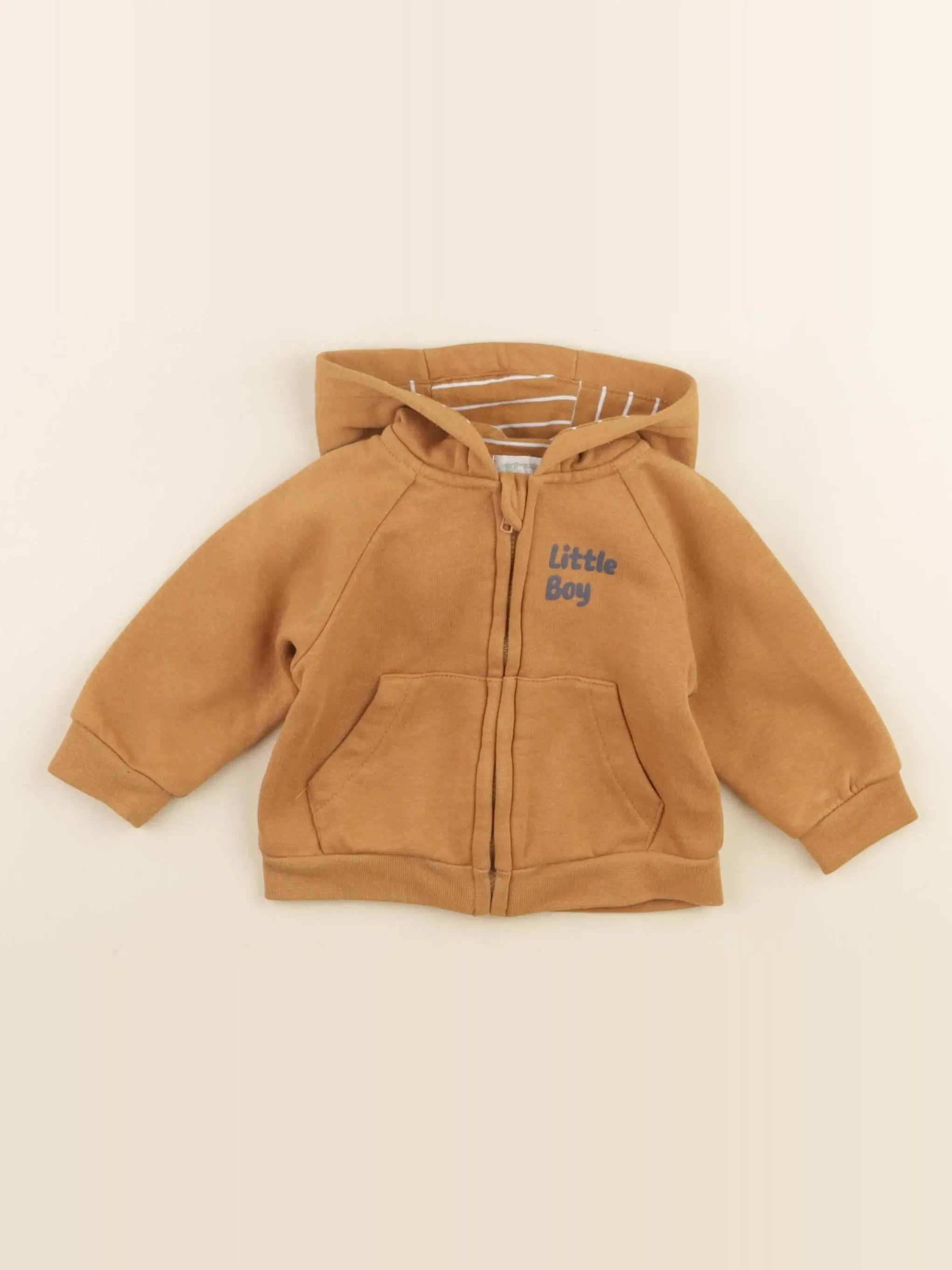 Vertbaudet - sweat marron - 6 mois
