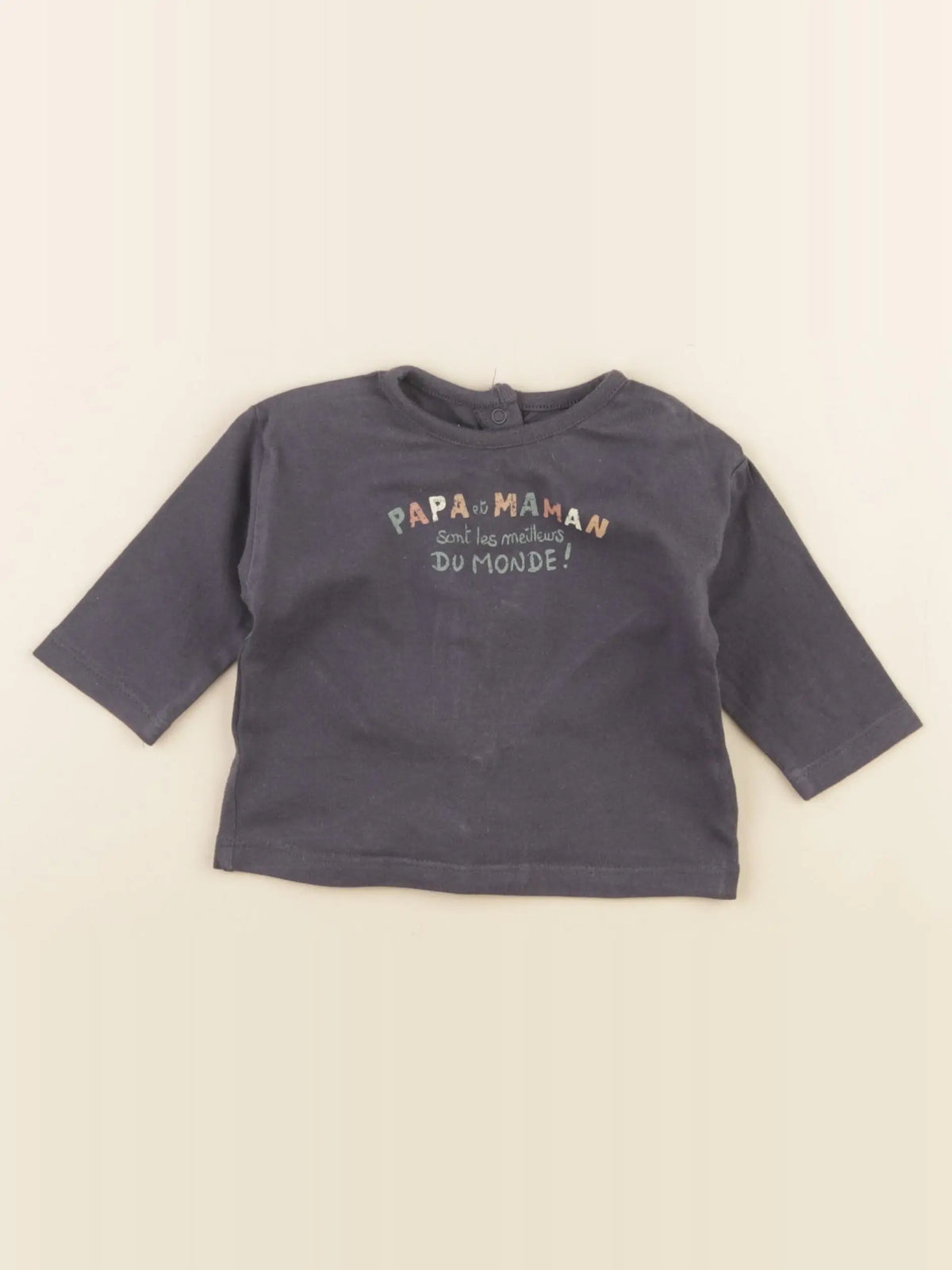 Vertbaudet - tee-shirt bleu - 3 mois