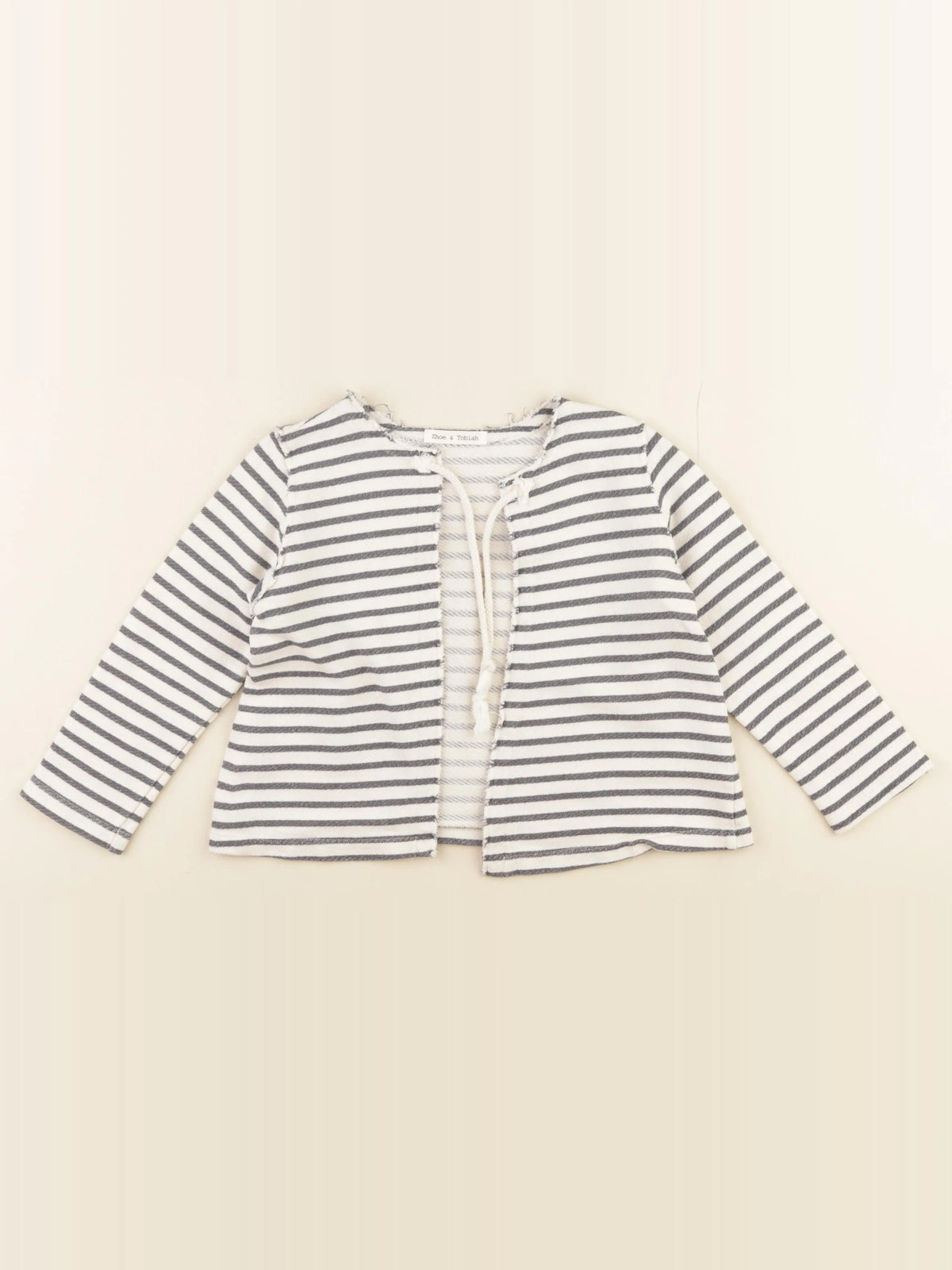 Zhoe et Tobiah - gilet bleu, blanc - 5 ans