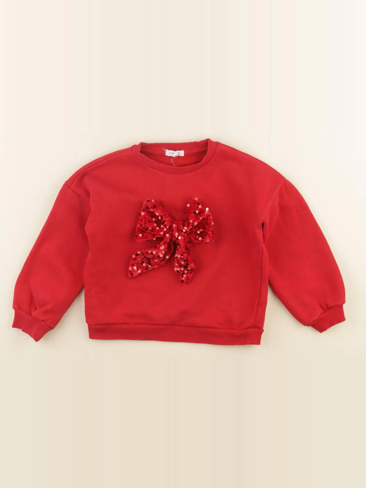 Vertbaudet - sweat rouge - 6 ans