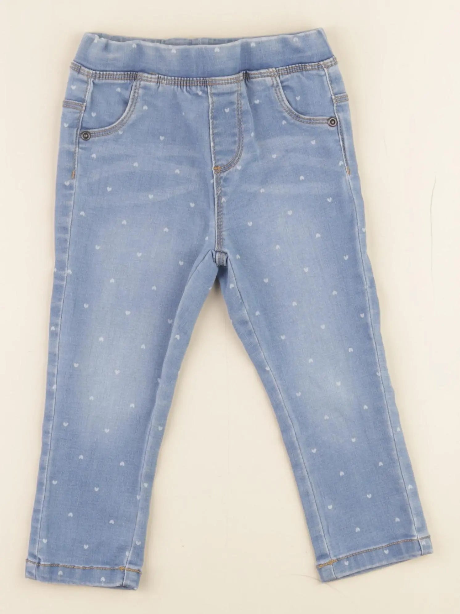 Vertbaudet - jegging bleu - 24 mois