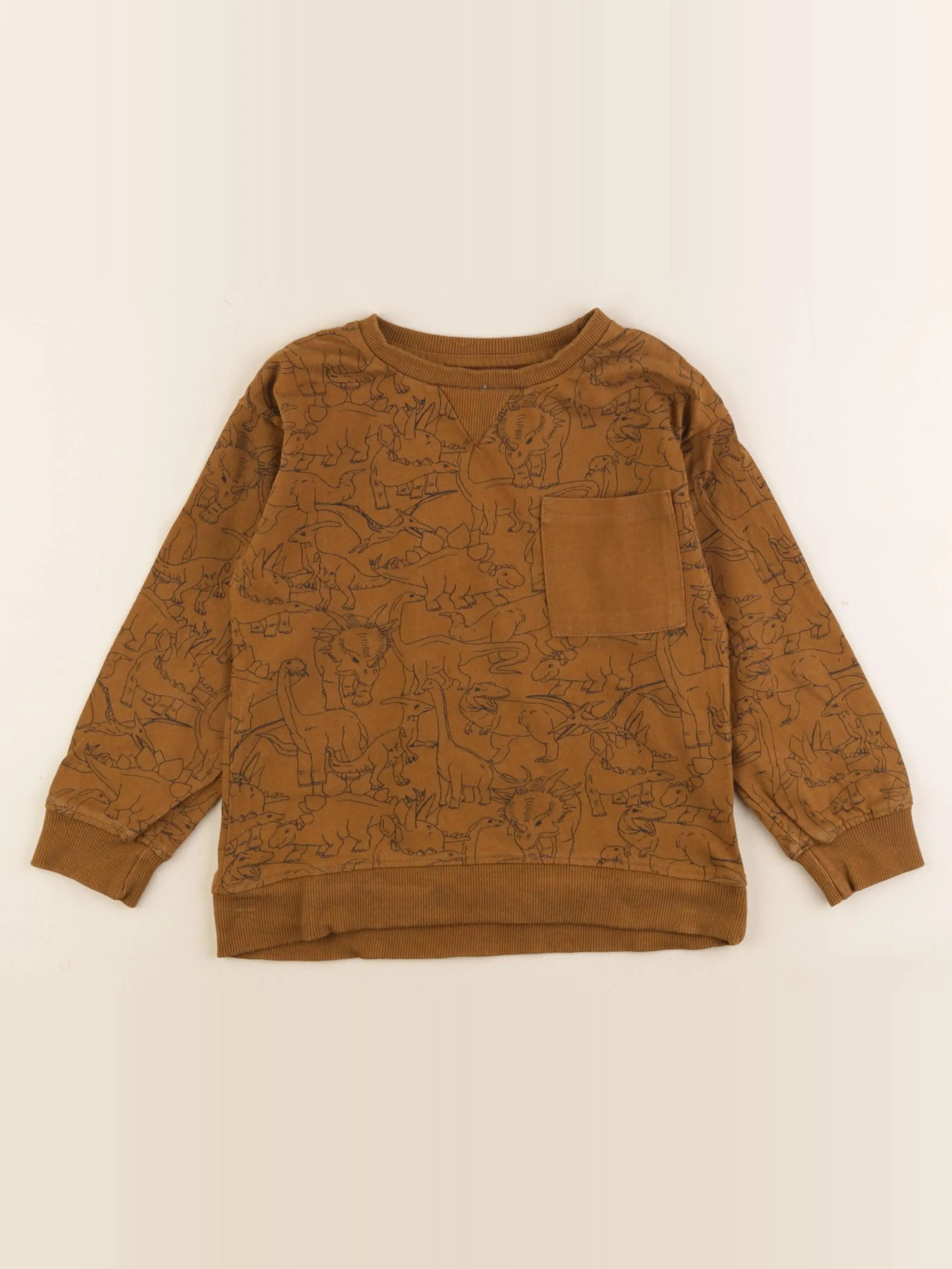 Vertbaudet - tee-shirt marron - 6 ans