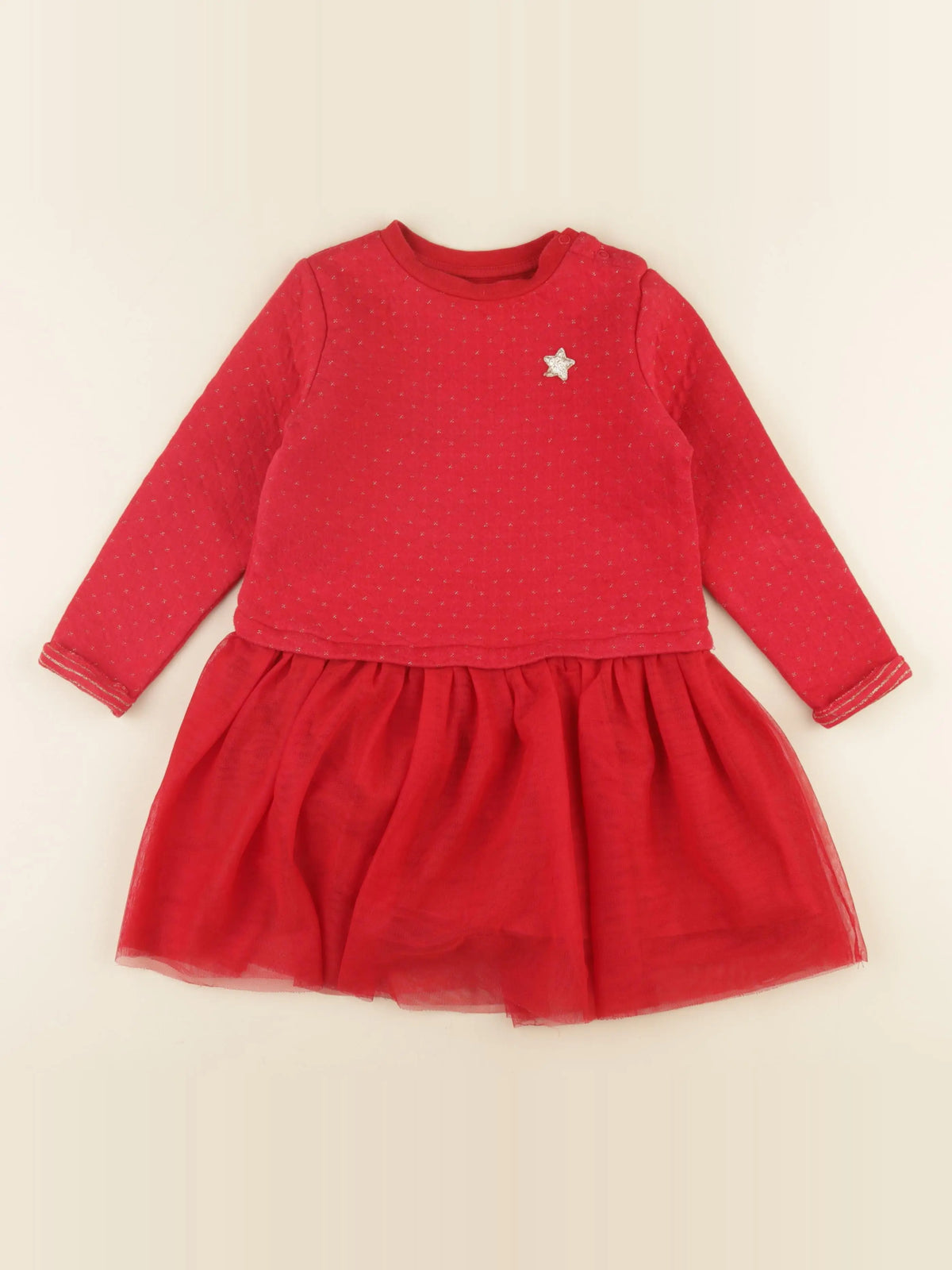 Vertbaudet - robe rouge - 6 ans