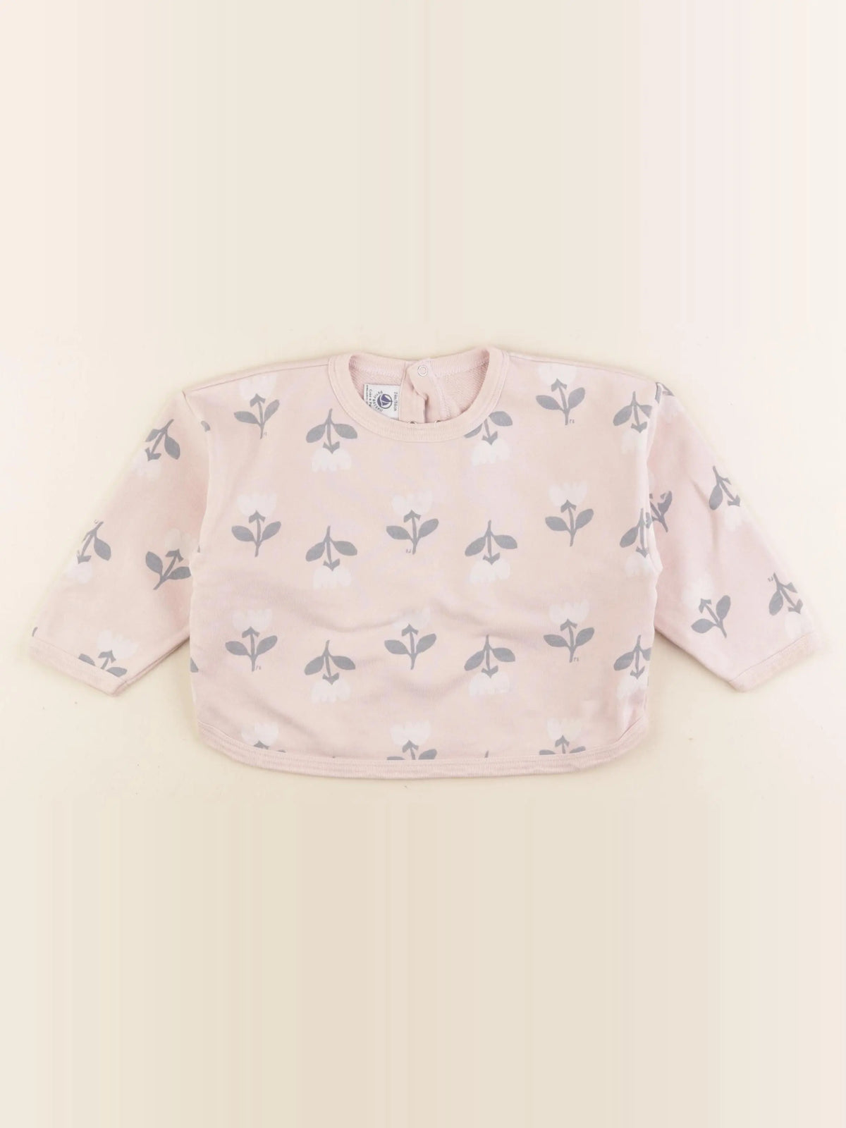 Petit Bateau - sweat rose - 24 mois