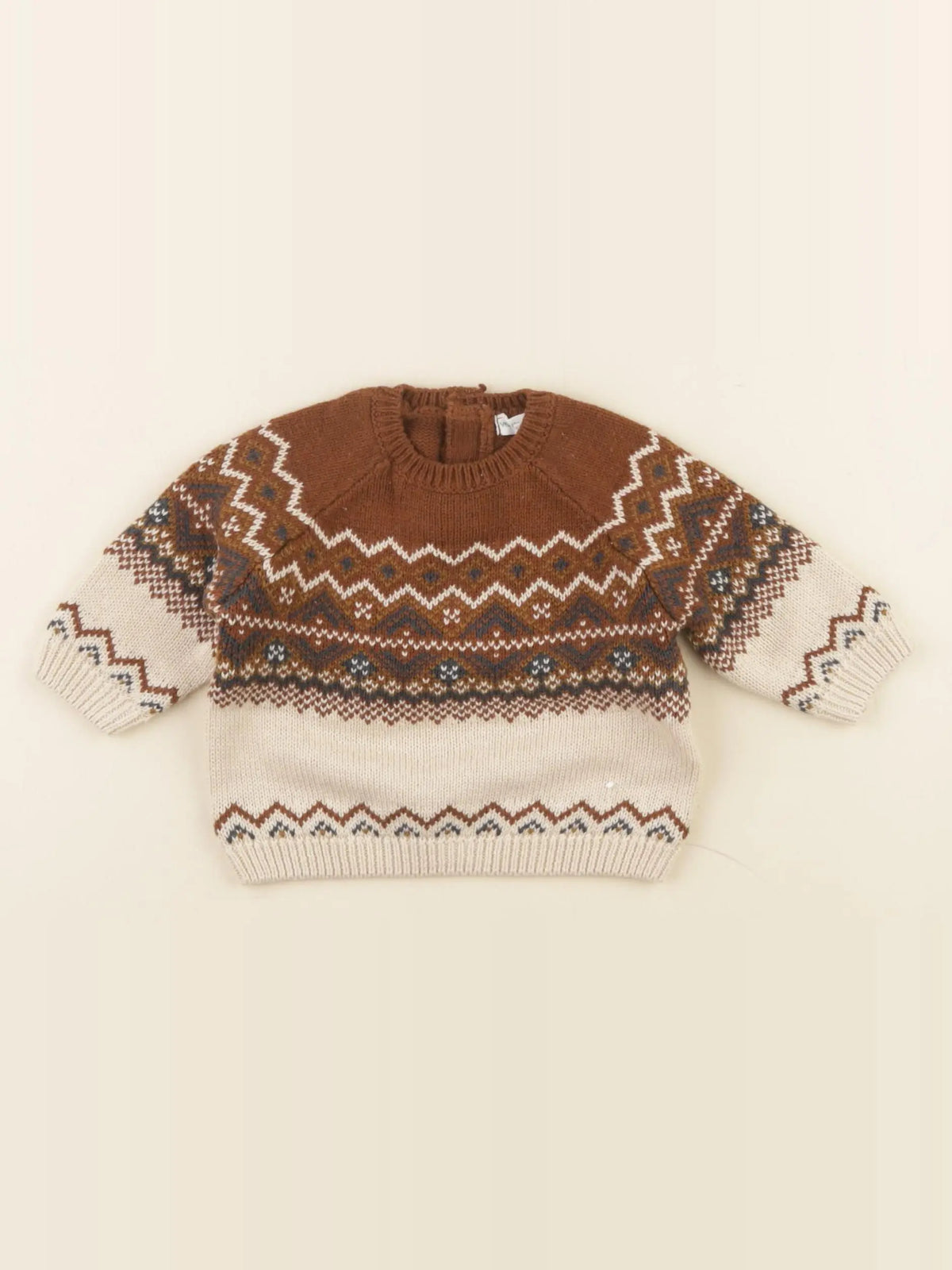 Vertbaudet - pull marron - 3 mois