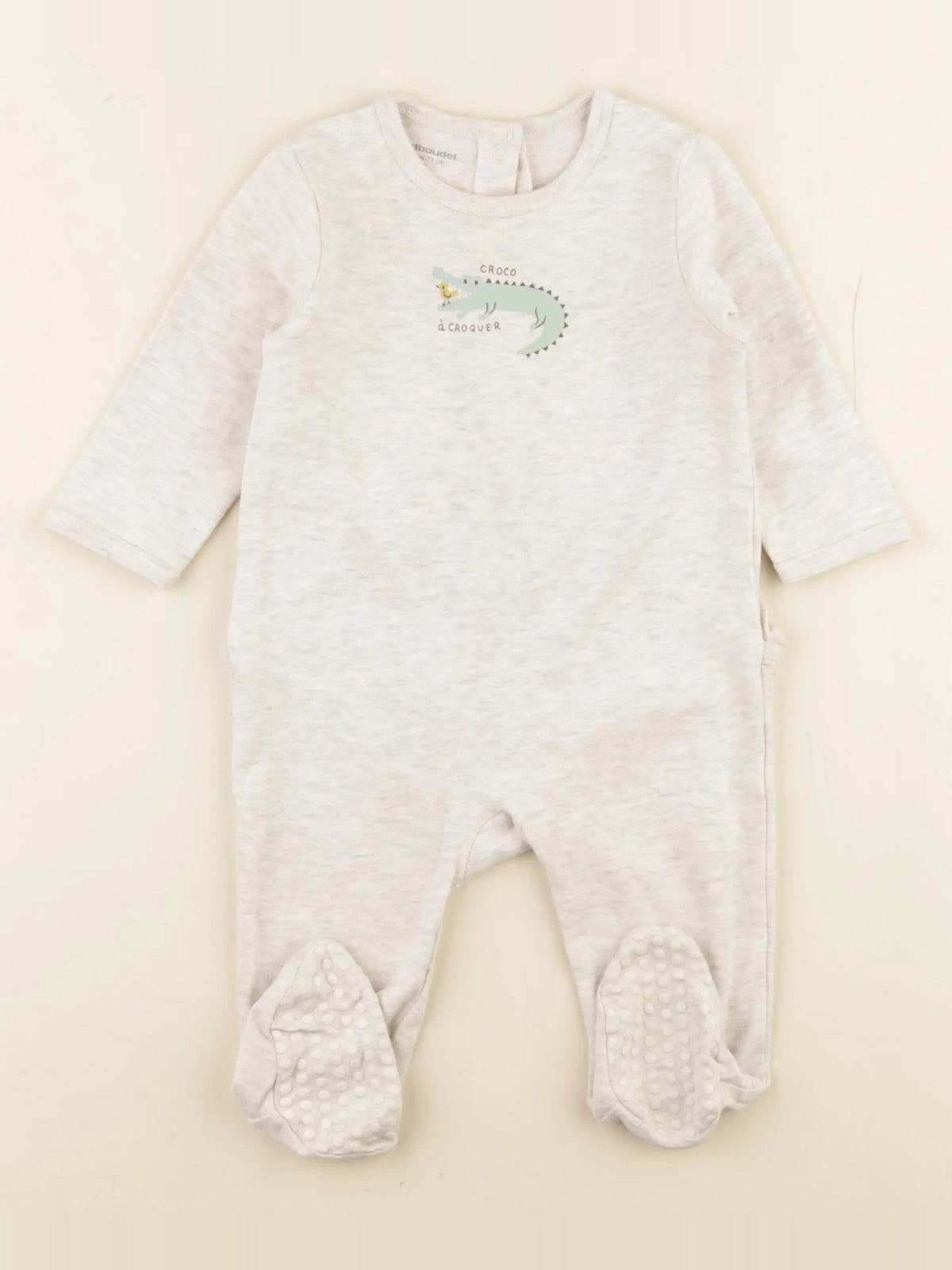 Vertbaudet - pyjama coton gris - 9 mois