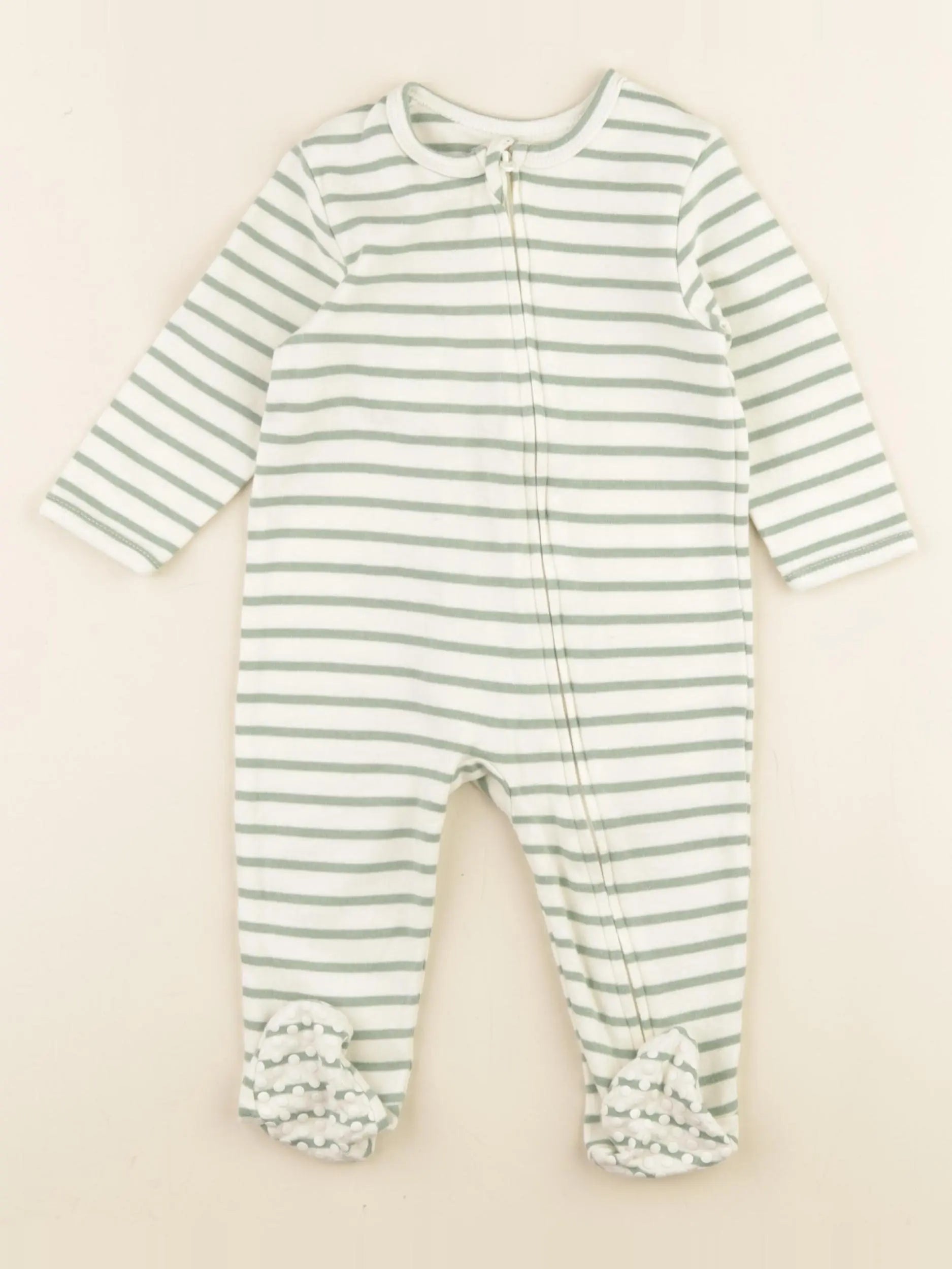 Vertbaudet - pyjama coton vert - 9 mois