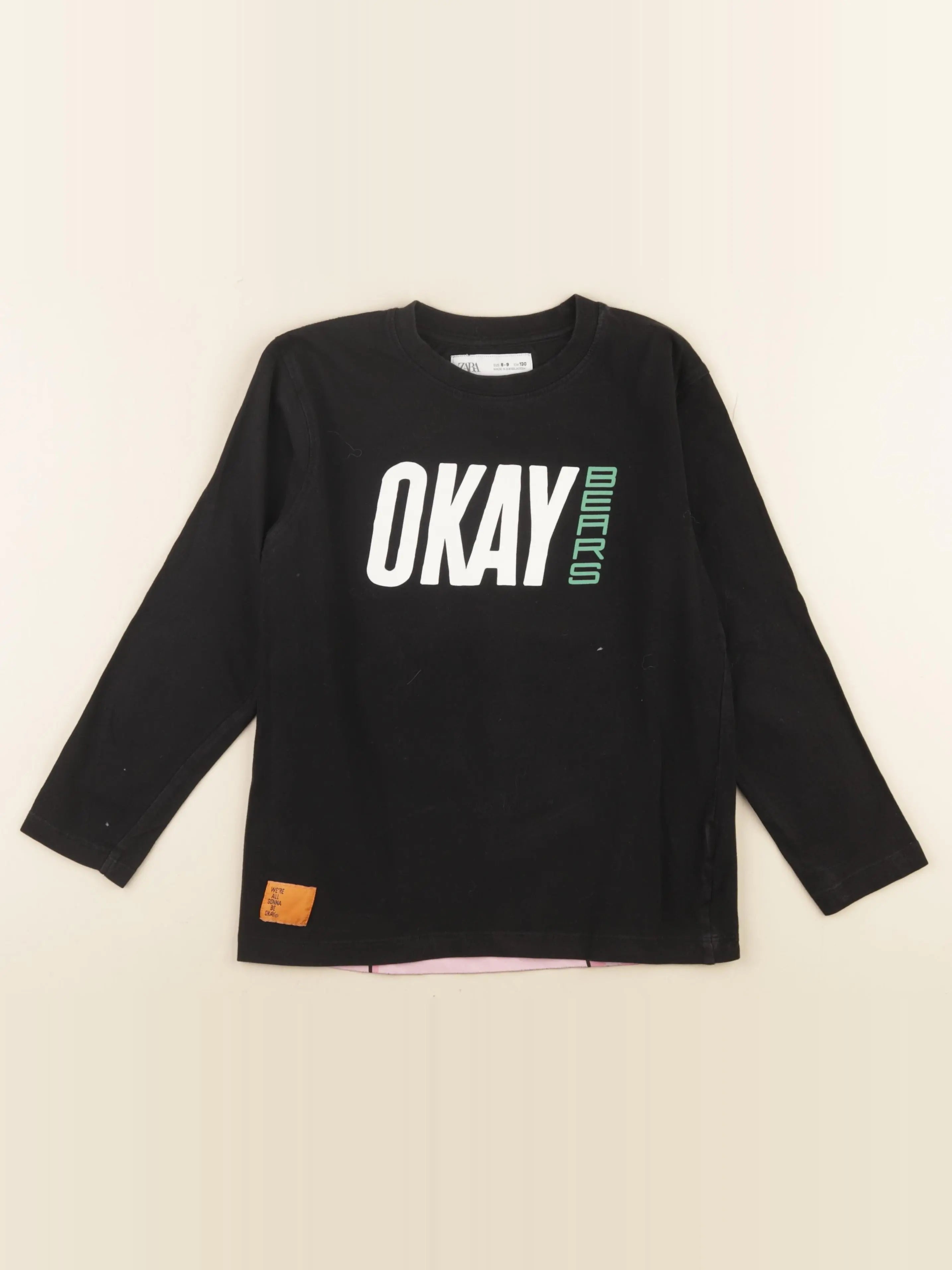 Zara - tee-shirt noir - 8/9 ans