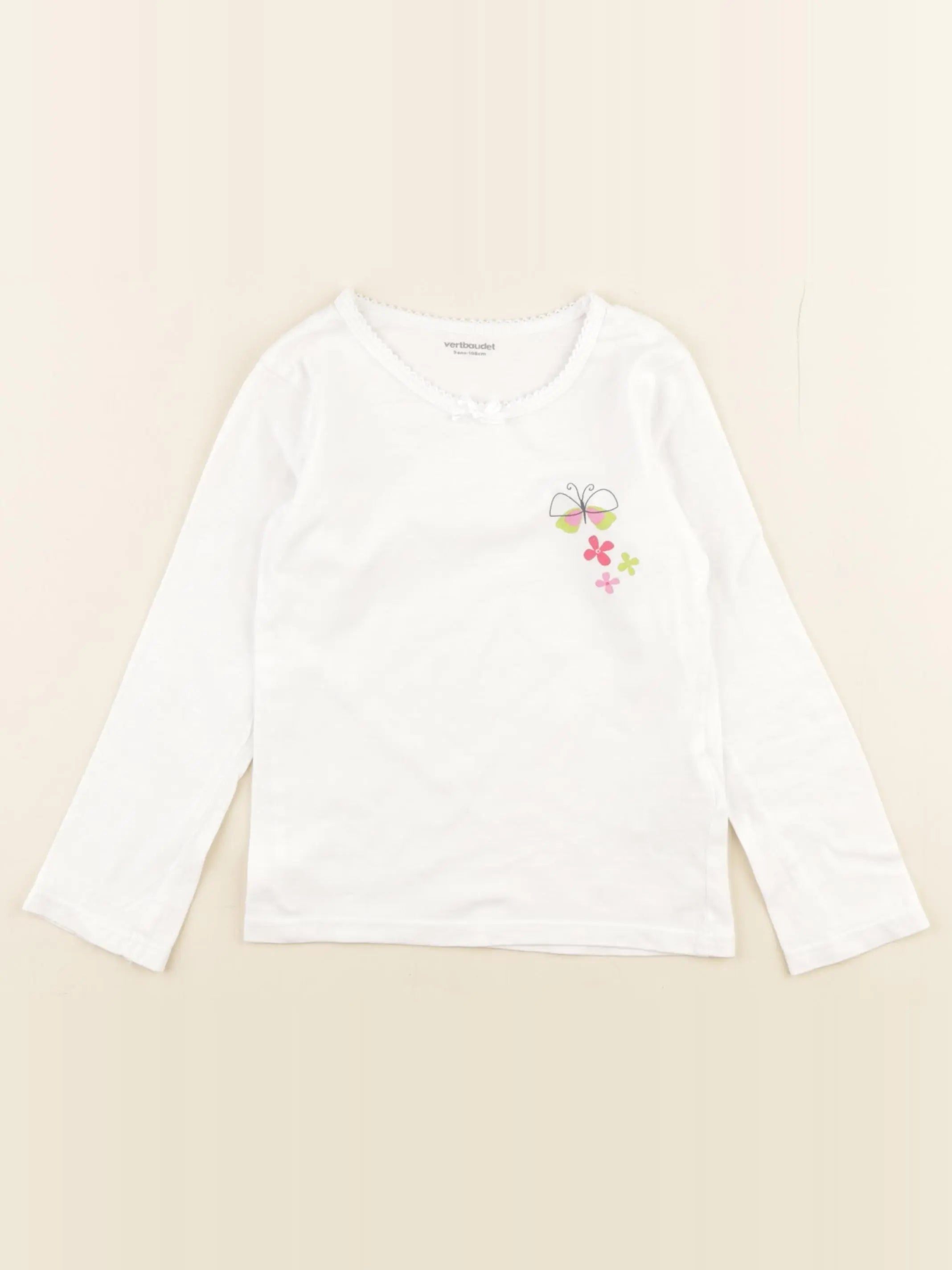 Vertbaudet - maillot de corps blanc - 5 ans