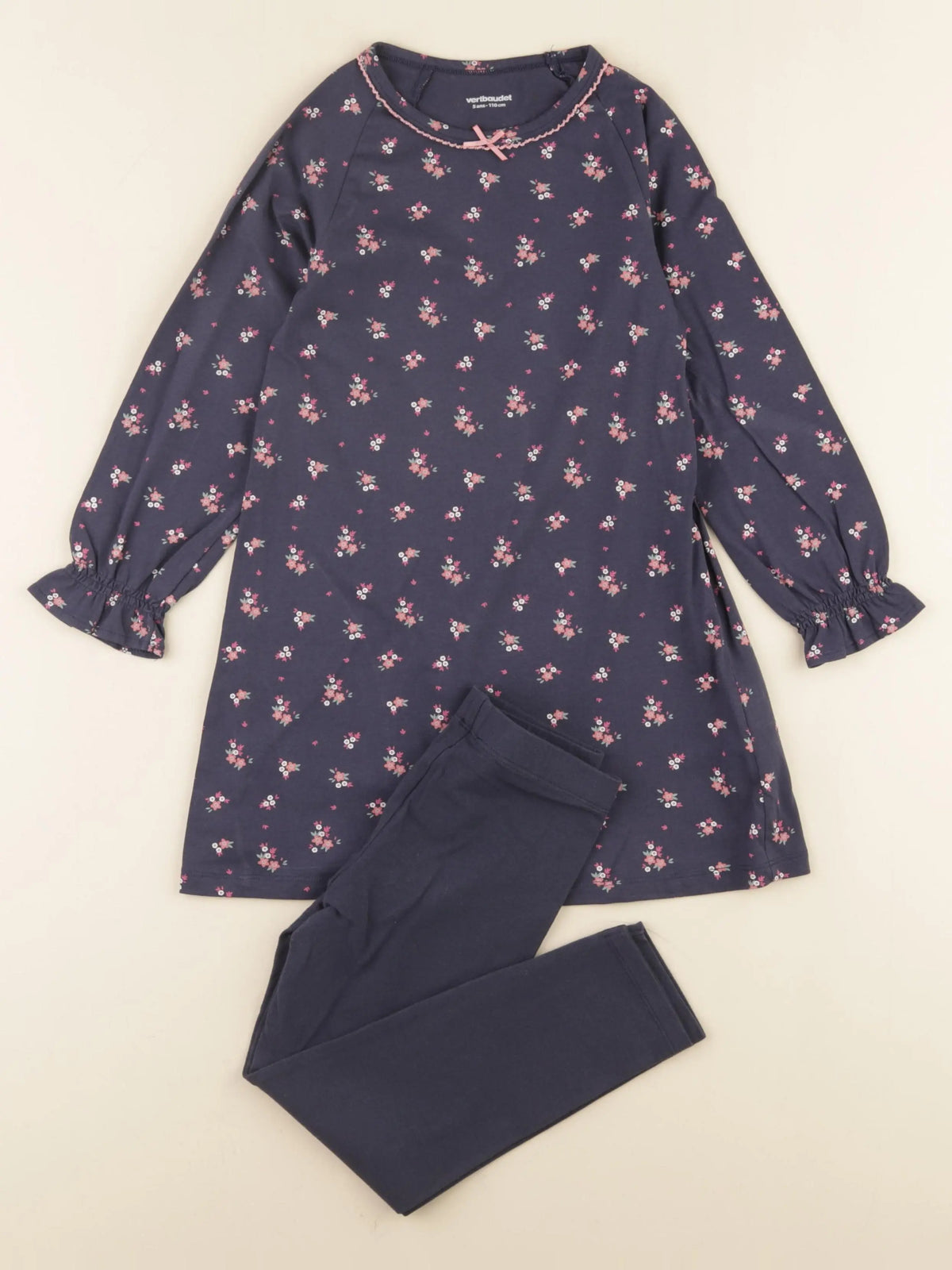 Vertbaudet - pyjama coton bleu - 5 ans