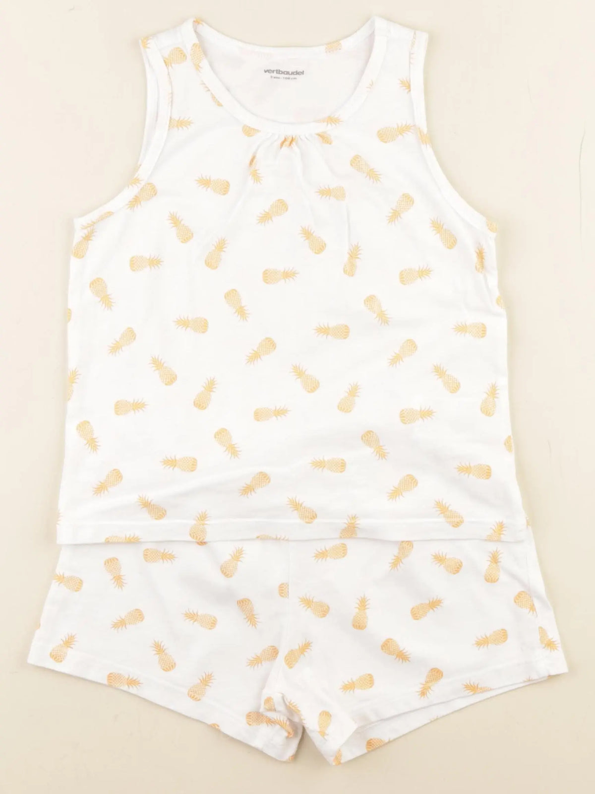 Vertbaudet - pyjama coton orange - 5 ans