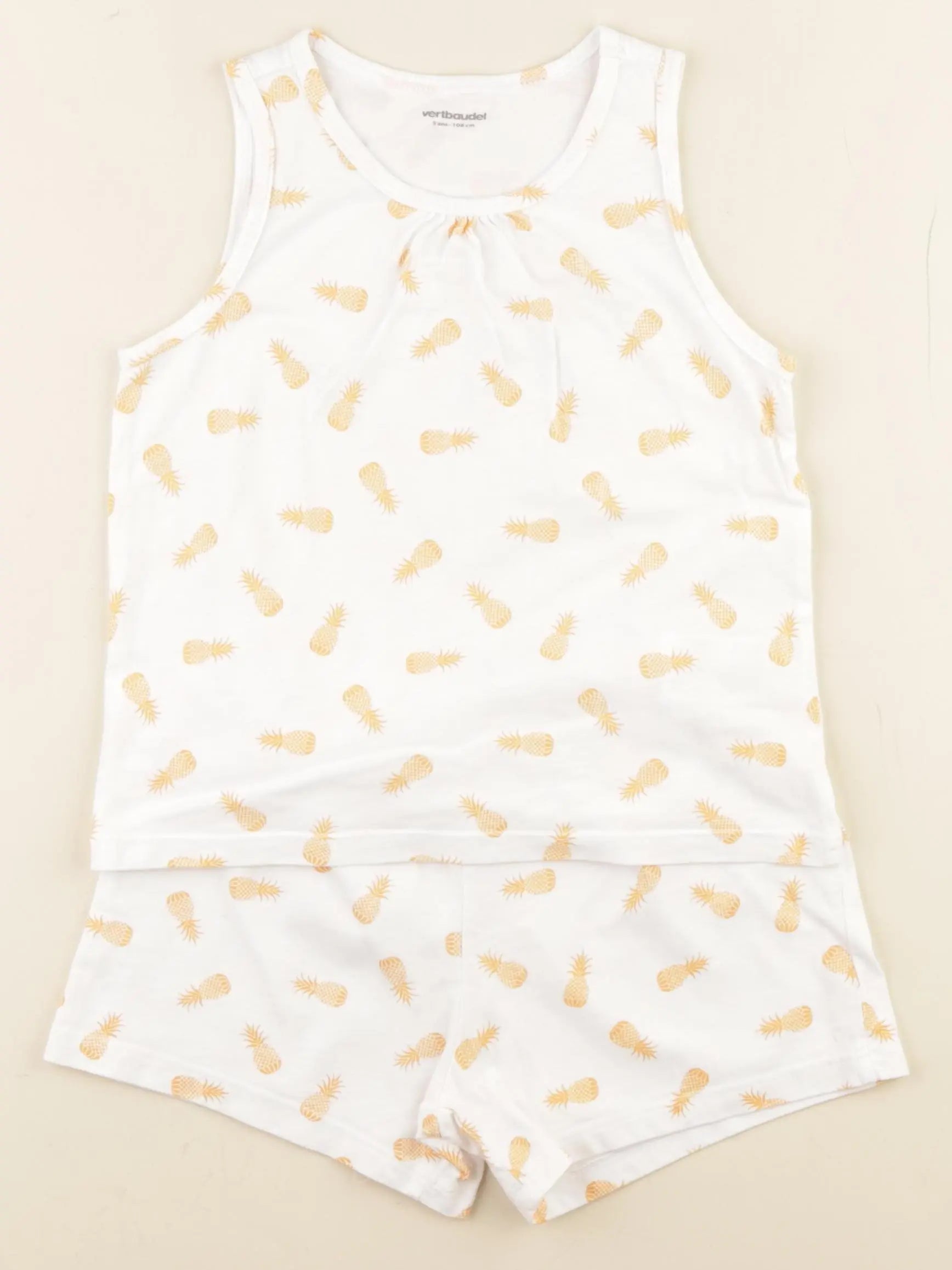 Vertbaudet - pyjama coton orange - 5 ans