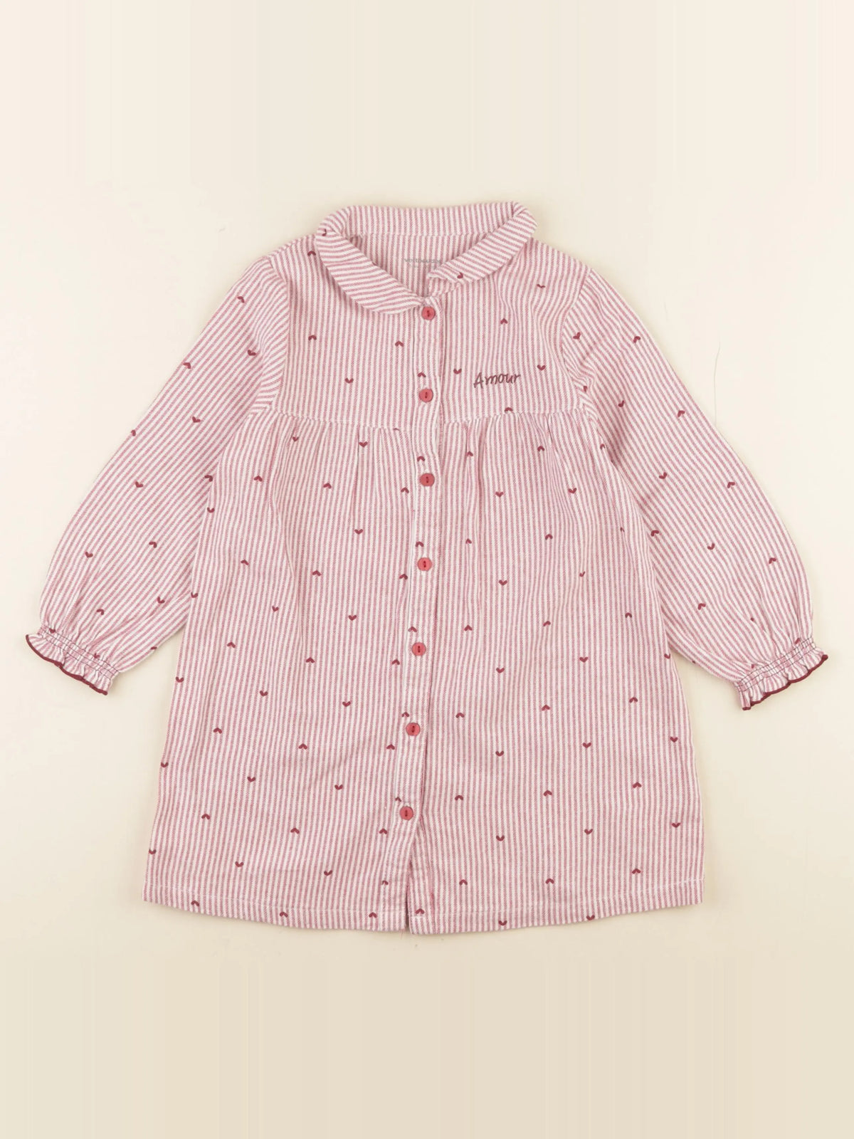 Vertbaudet - chemise de nuit coton rose - 5 ans