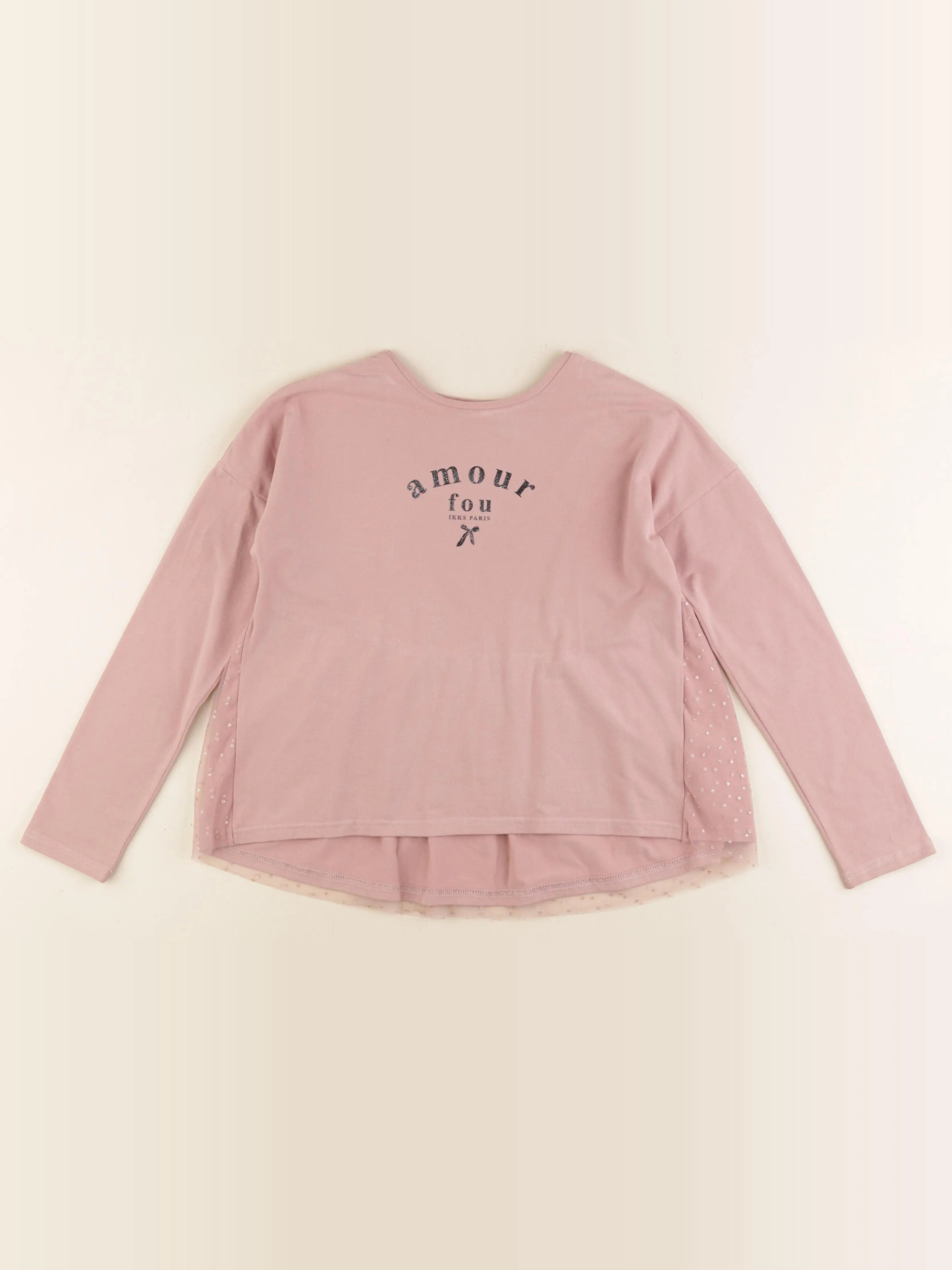 IKKS - tee-shirt rose - 10 ans