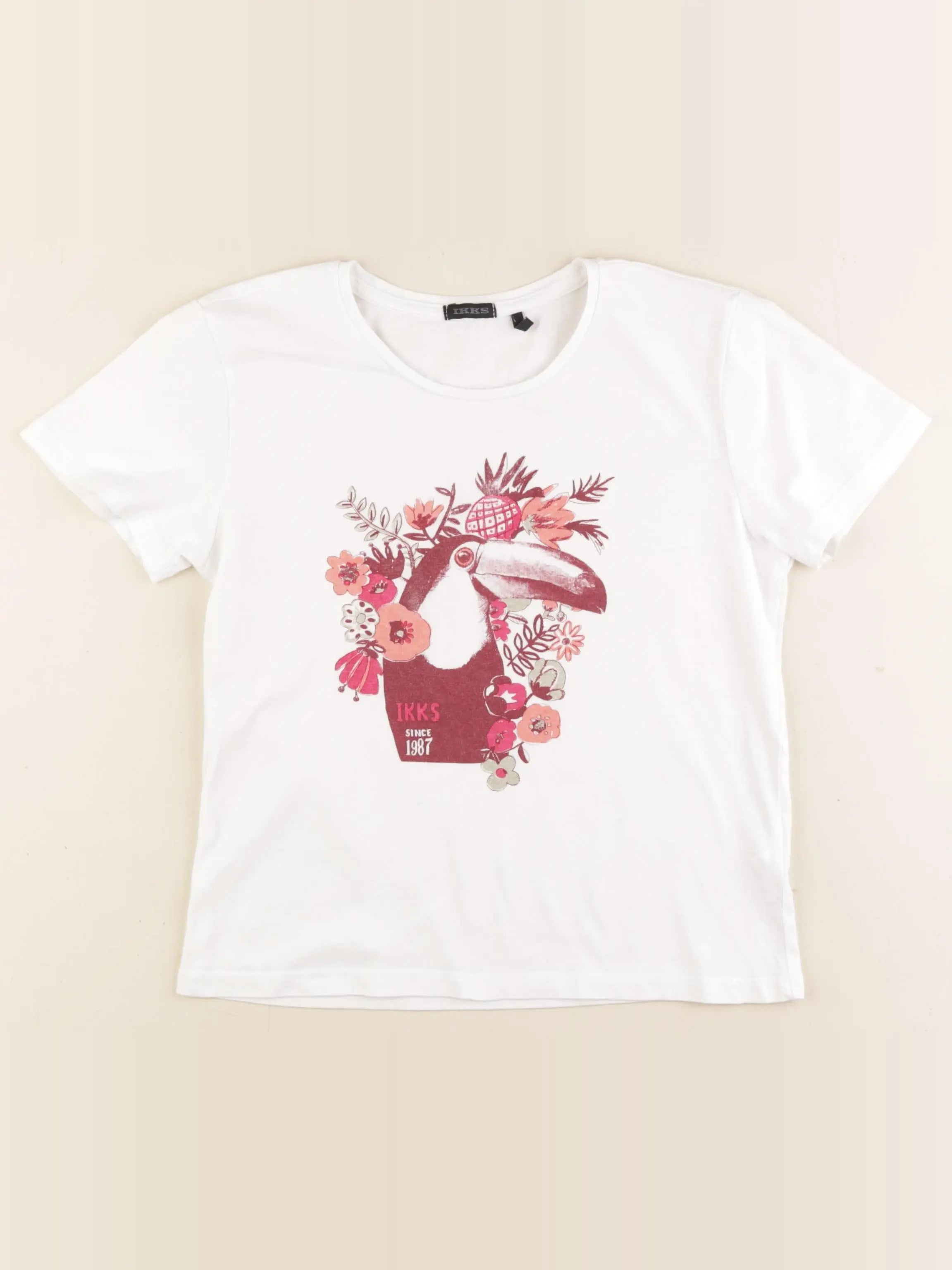 IKKS - tee-shirt blanc - 10 ans