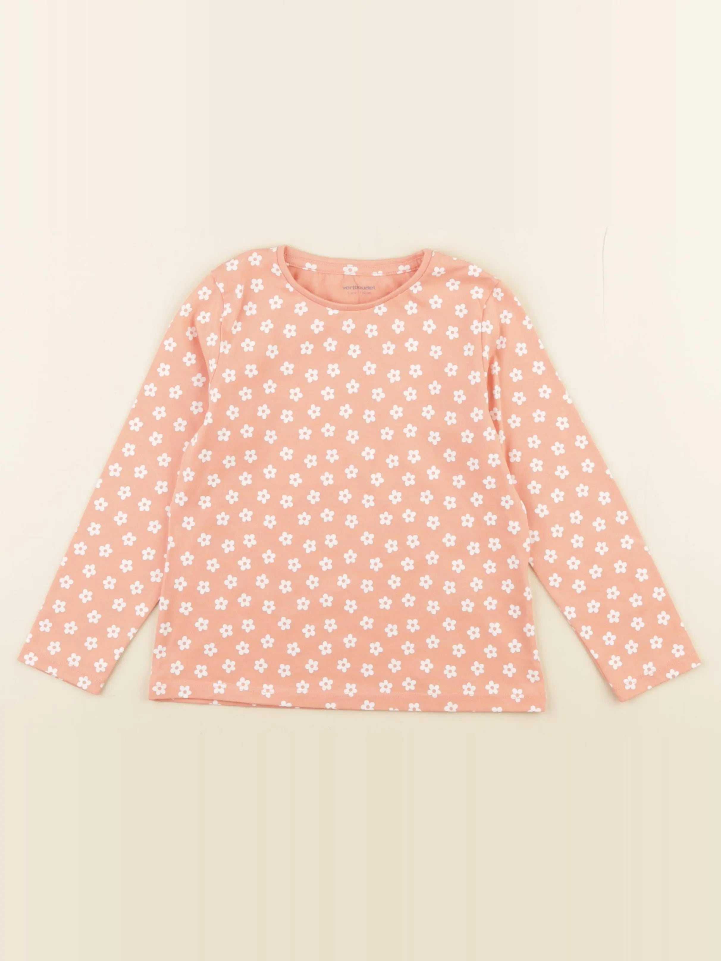 Vertbaudet - tee-shirt rose - 5 ans