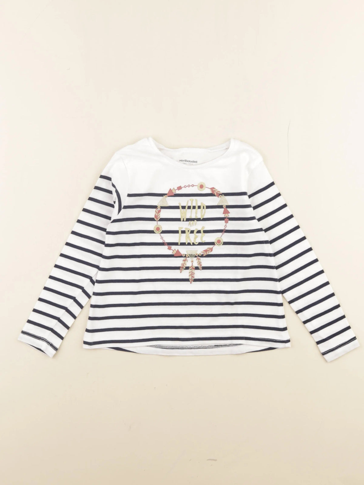 Vertbaudet - tee-shirt bleu - 5 ans