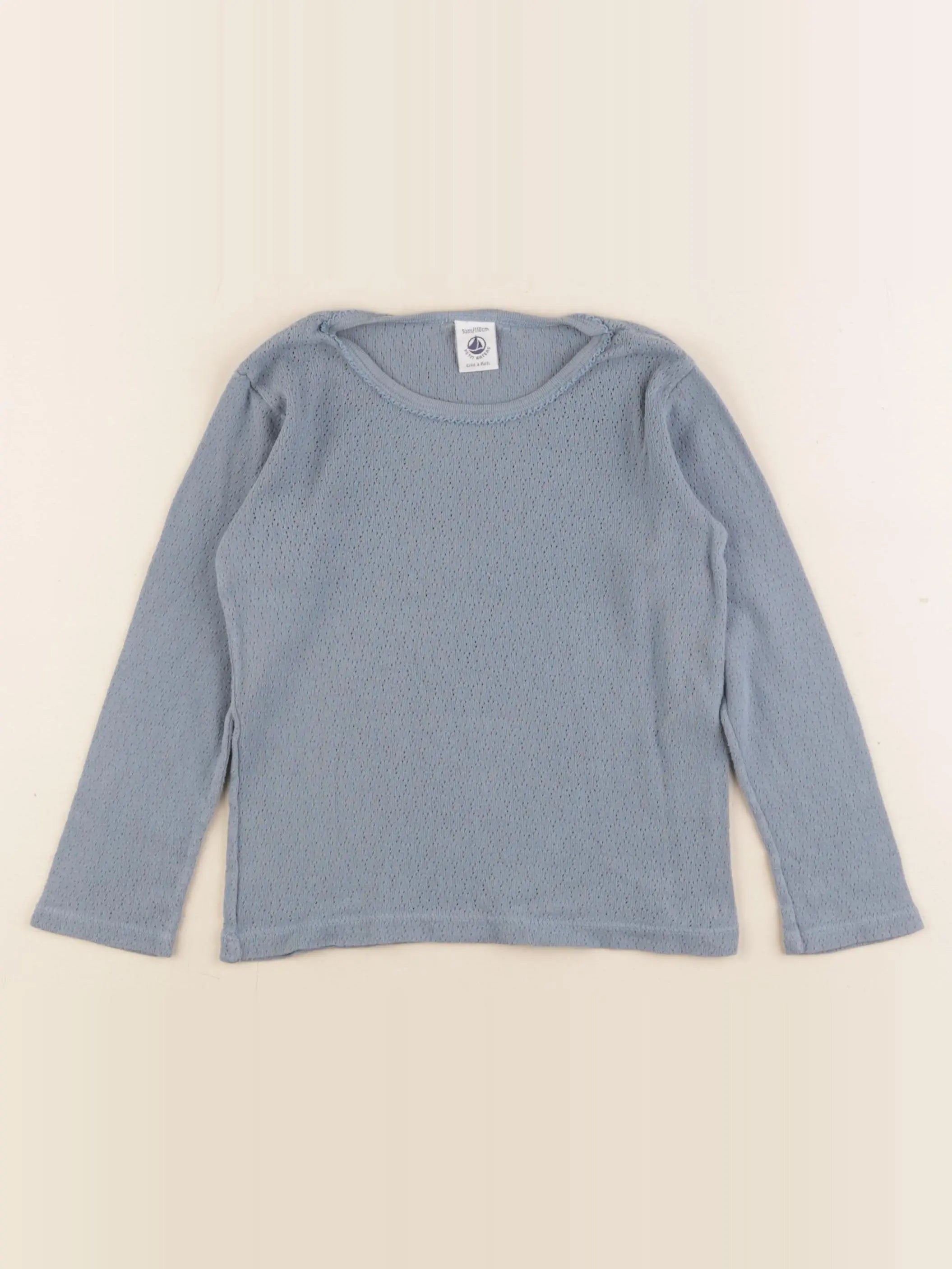Petit Bateau - tee-shirt bleu - 5 ans