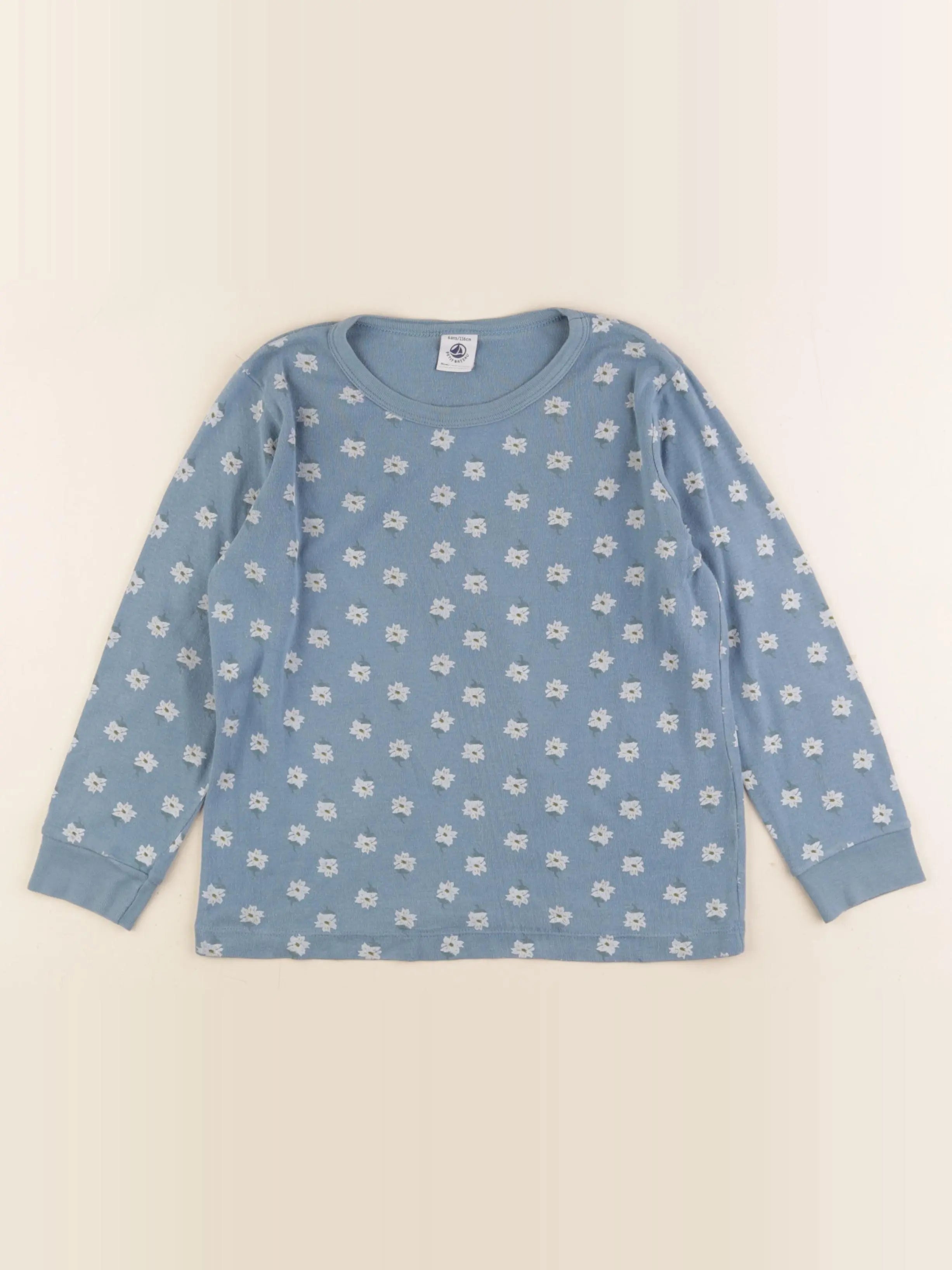 Petit Bateau - maillot de corps bleu - 5 ans