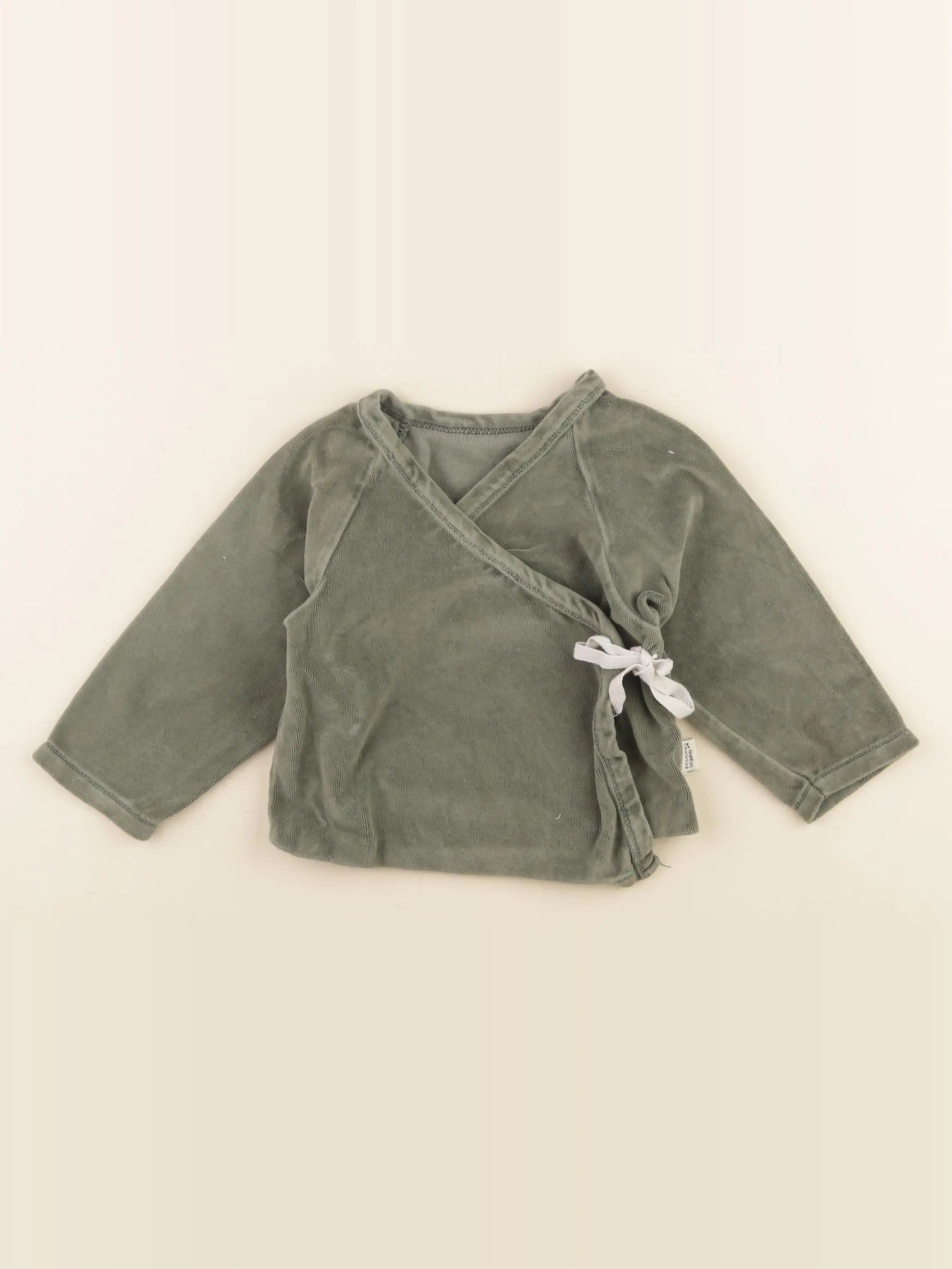 Poudre Organic - gilet vert - 12 mois