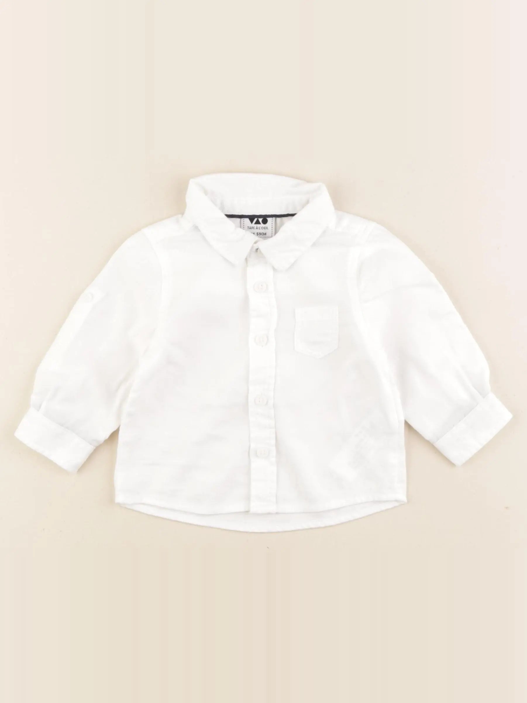 Tape à l'oeil - chemise blanc - 3 mois