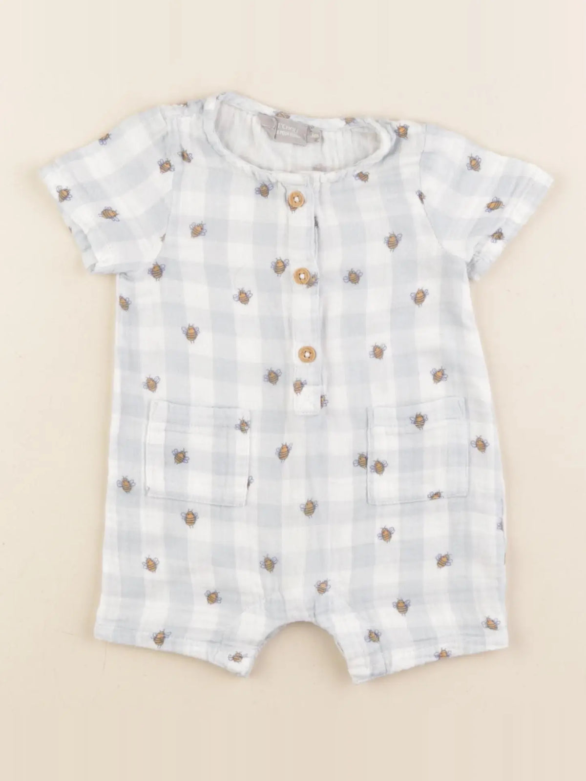 Boutchou - combinaison bleu - 3 mois