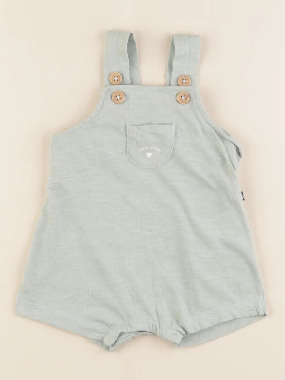 Petit Bateau - salopette vert - 3 mois