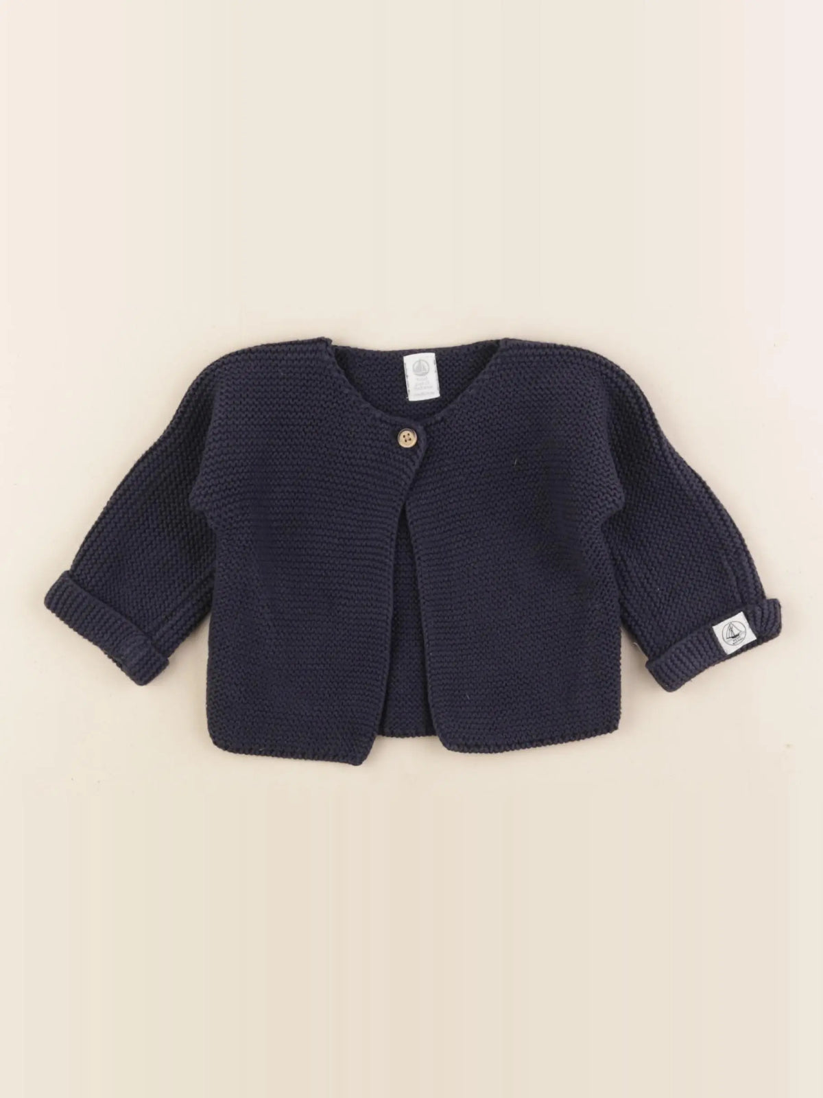 Petit Bateau - gilet bleu - 6 mois