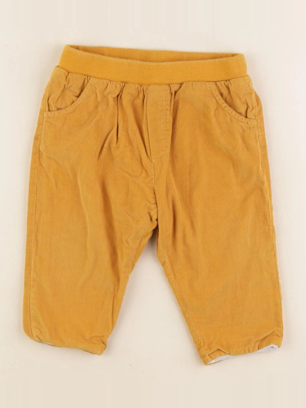 Jacadi - pantalon doublé jaune - 12 mois