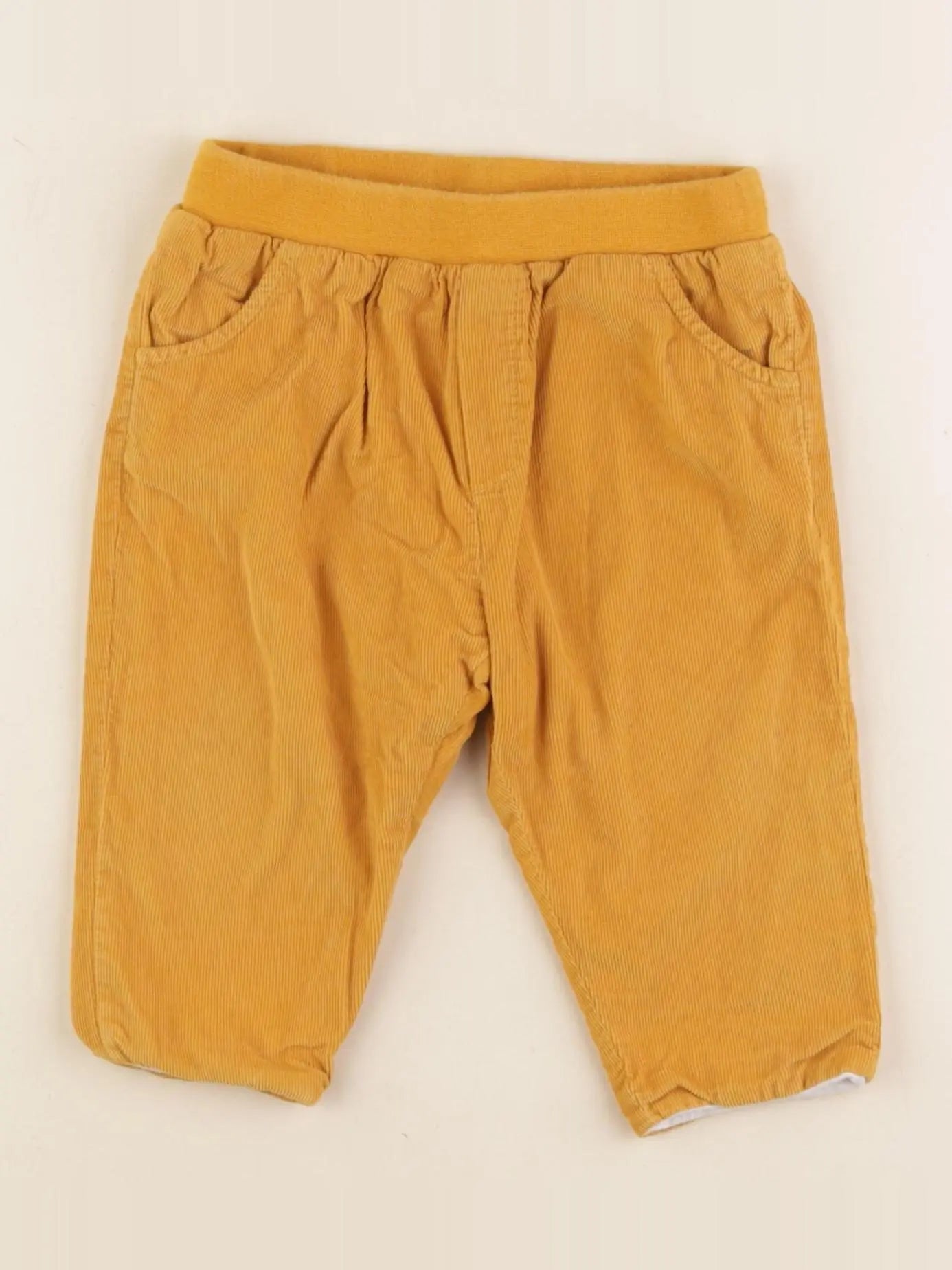 Jacadi - pantalon doublé jaune - 12 mois