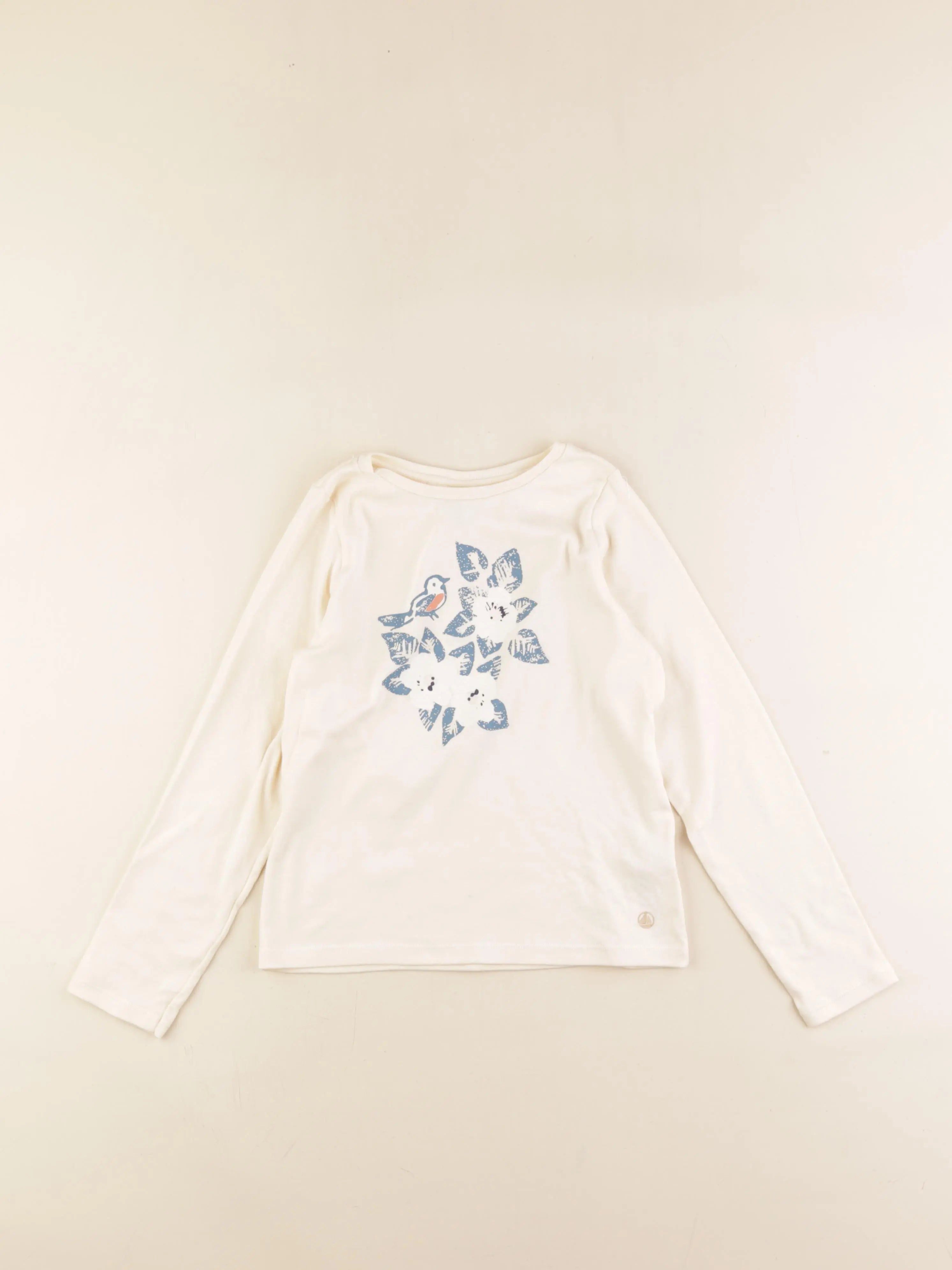 Petit Bateau - tee-shirt beige - 8 ans