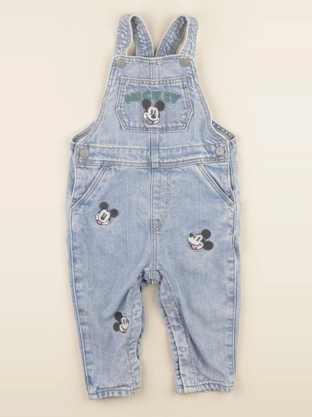 H&M - salopette bleu - 9/12 mois